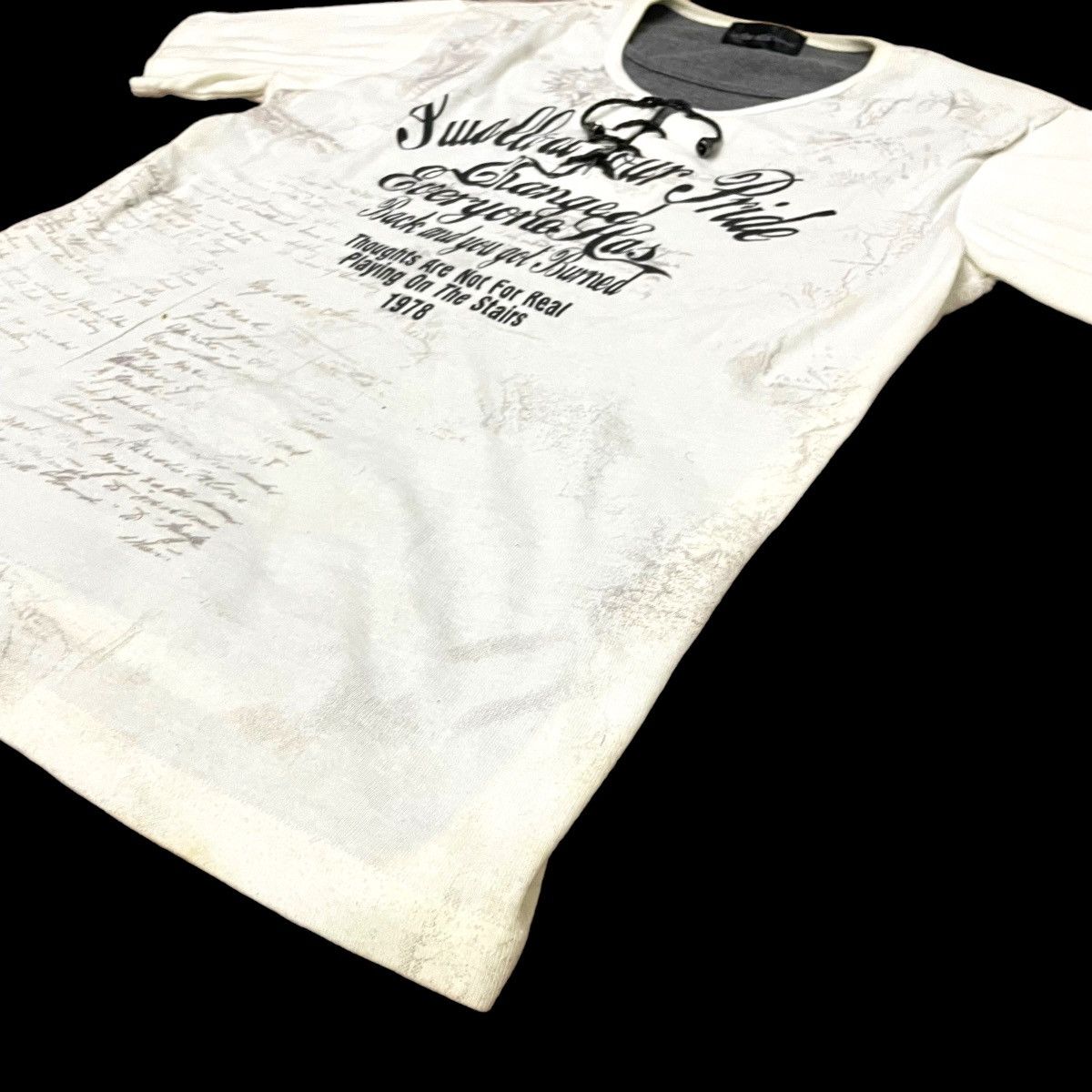 In The Attic × Japanese Brand × Seditionaries 🇯🇵 IN THE ATTIC POEM LEATHER LACE SEDITIONARIES TSHIRT Size US M / EU 48-50 / 2 - 5 Thumbnail