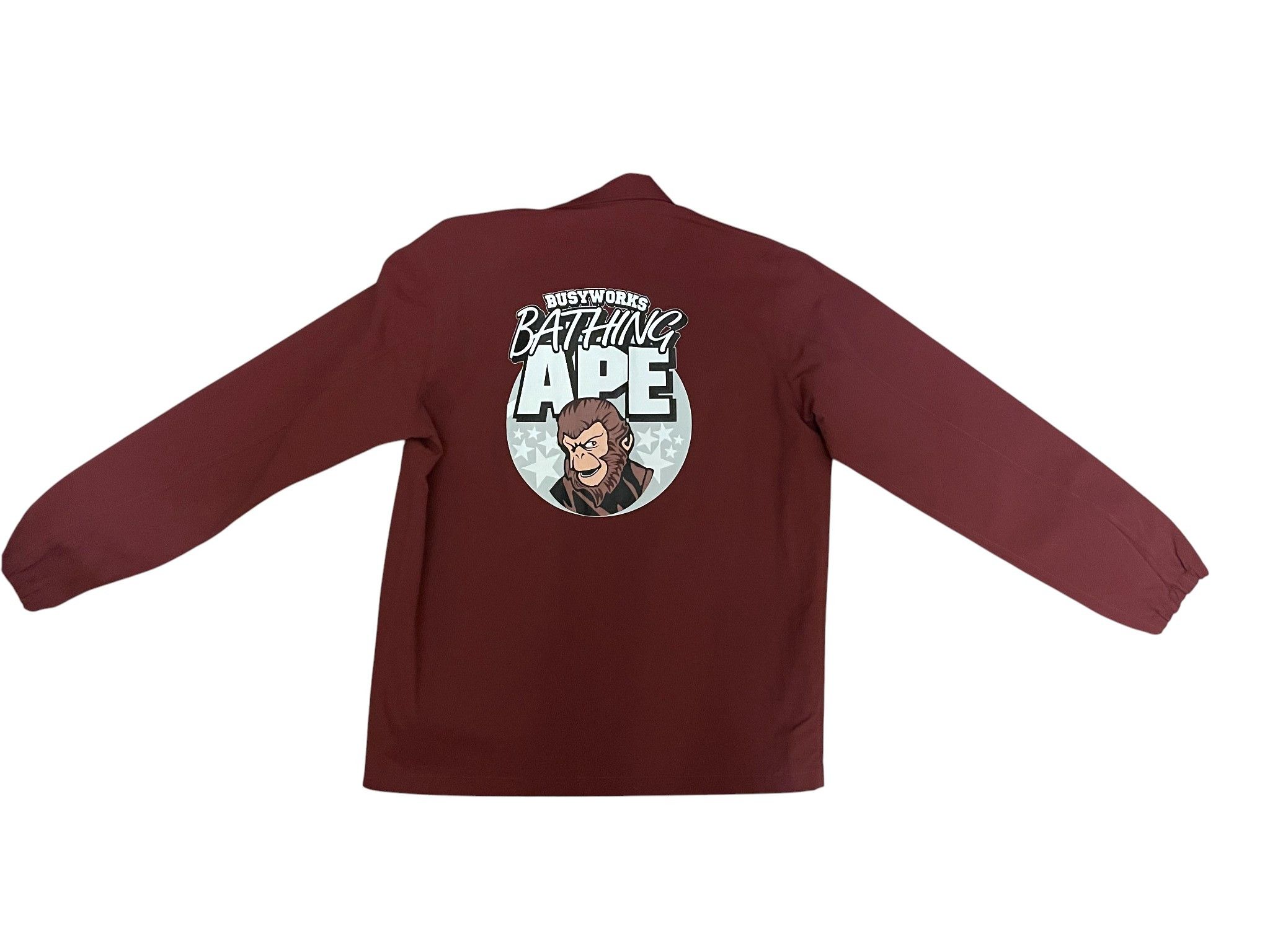 Bape A Bathing Ape (BAPE) Busy Works Coach Jacket – Burgundy Size US M / EU 48-50 / 2 - 5 Thumbnail