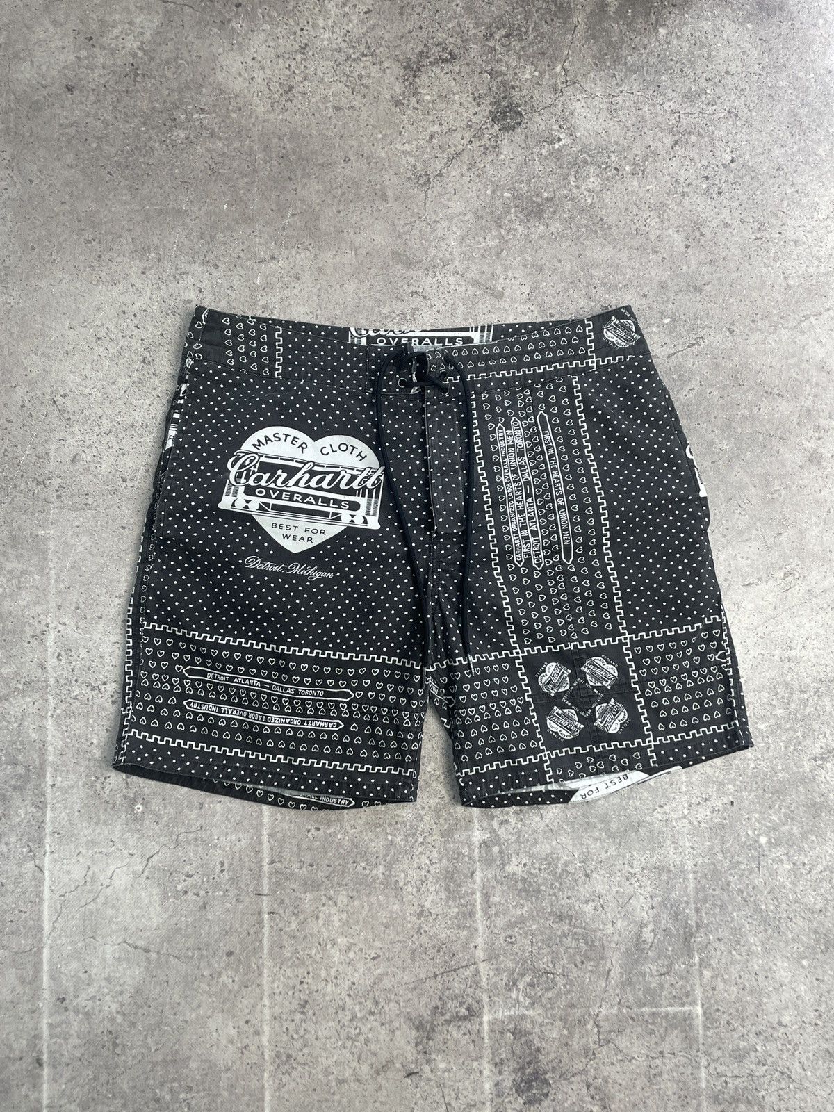 Vintage Y2K Carhartt Overalls 25 Years Slam Jam Cargo Shorts