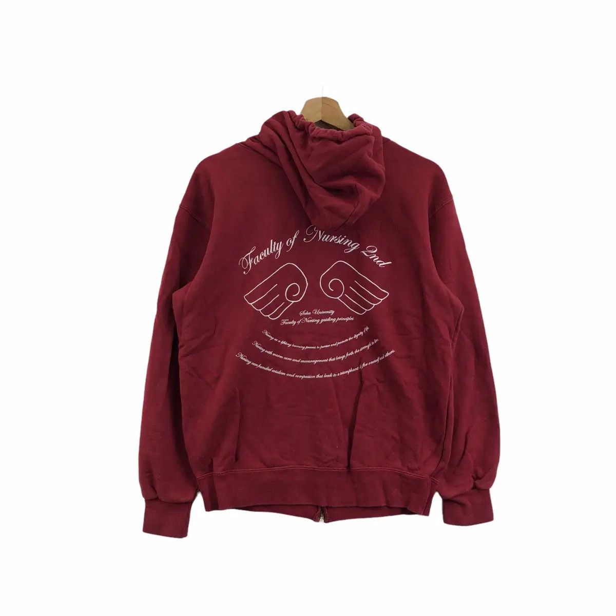 Vintage Vtg SOKA UNIVERSITY NURSING Faculty Red Hoodie Size M / US 6-8 / IT 42-44 - 1 Thumbnail