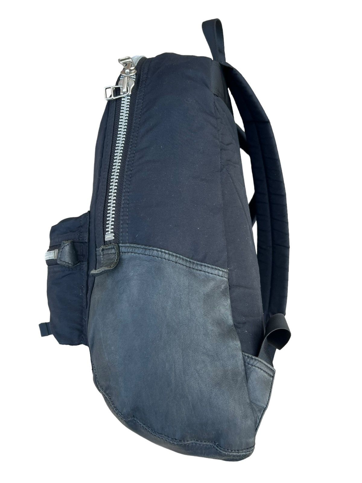Leather Vintage Lounge Lizard Patina Leather Nylon Backpack Bag Size ONE SIZE - 13 Thumbnail