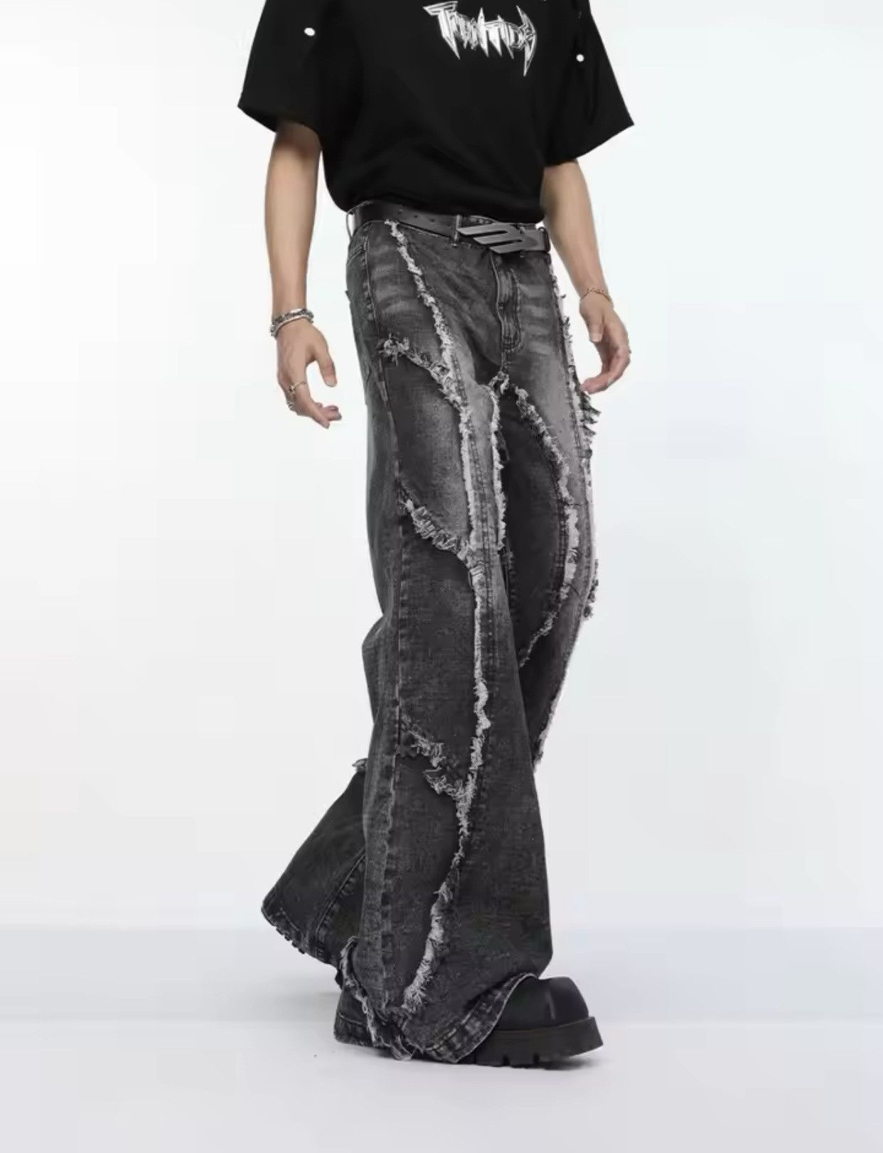 Jean × Vintage American high street trendy straight leg washed jeans Size US 29 - 3 Thumbnail