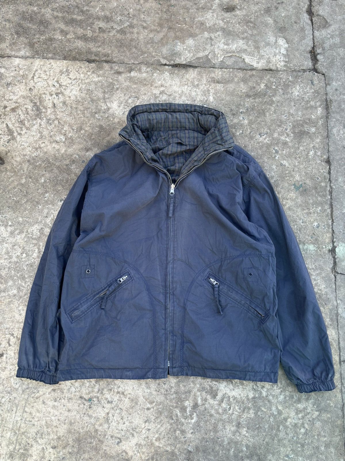 Japanese Brand × Vintage Vintage Reversible Checkered Nylon Massimo Osti Style Jacket Size US L / EU 52-54 / 3 - 1 Thumbnail