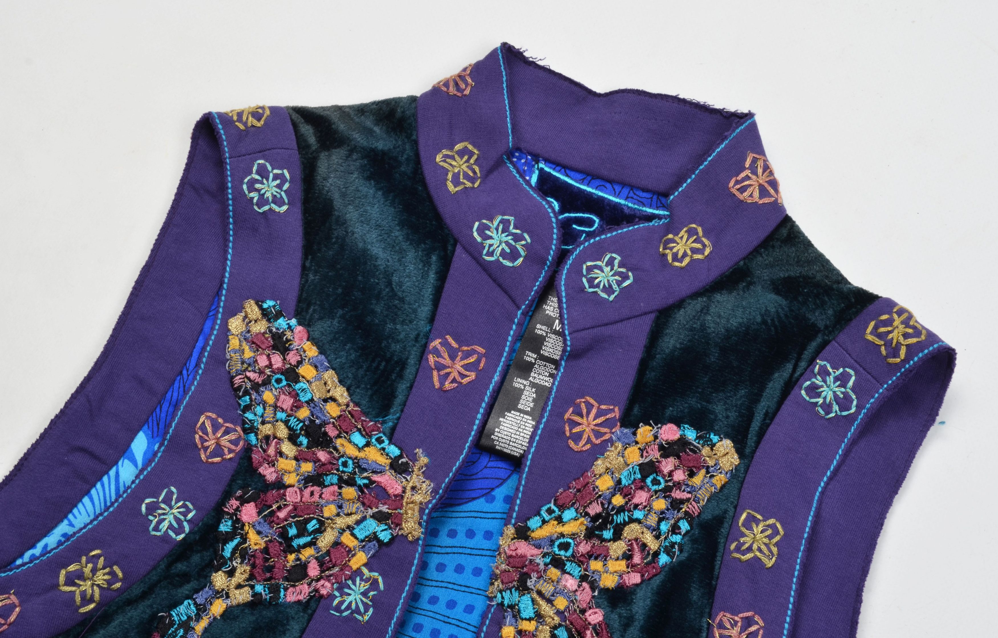 Custo Barcelona Custo Barcelona Y2K Embroidered Fairy Cropped Top Vest Size M / US 6-8 / IT 42-44 - 4 Thumbnail