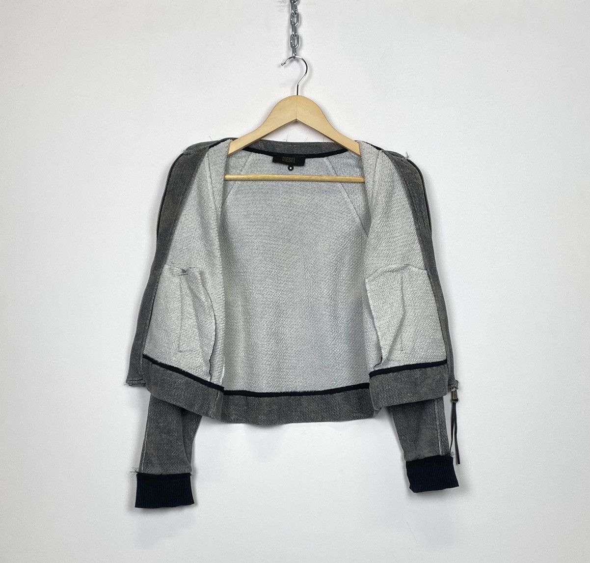 Hysteric Glamour Diesel Y2K Avant Garde Zip Up Jacket Washed Gray Streetwear Size L / US 10 / IT 46 - 5 Thumbnail