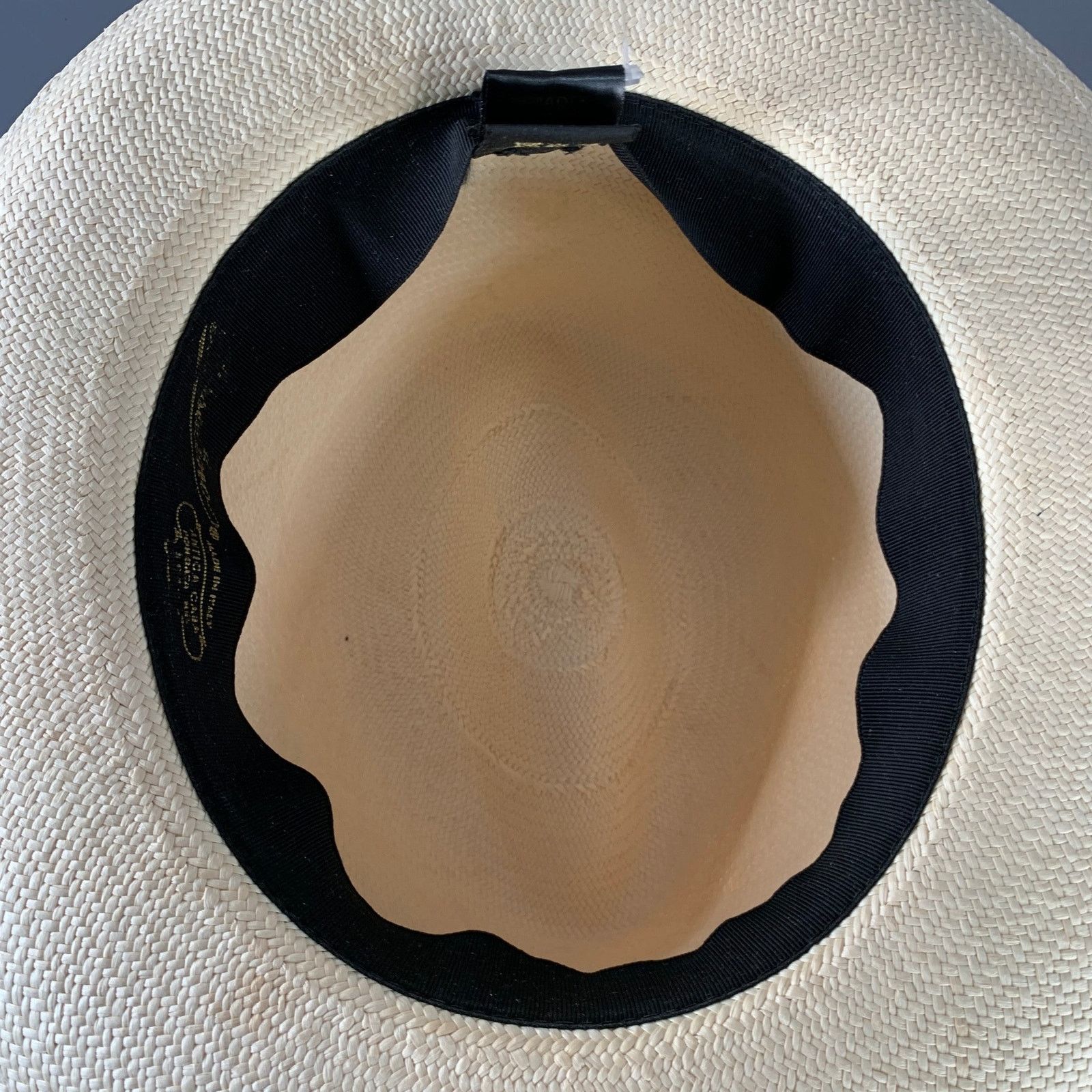 Borsalino BORSALINO Size S Beige Black Straw Fedora Size ONE SIZE - 9 Thumbnail