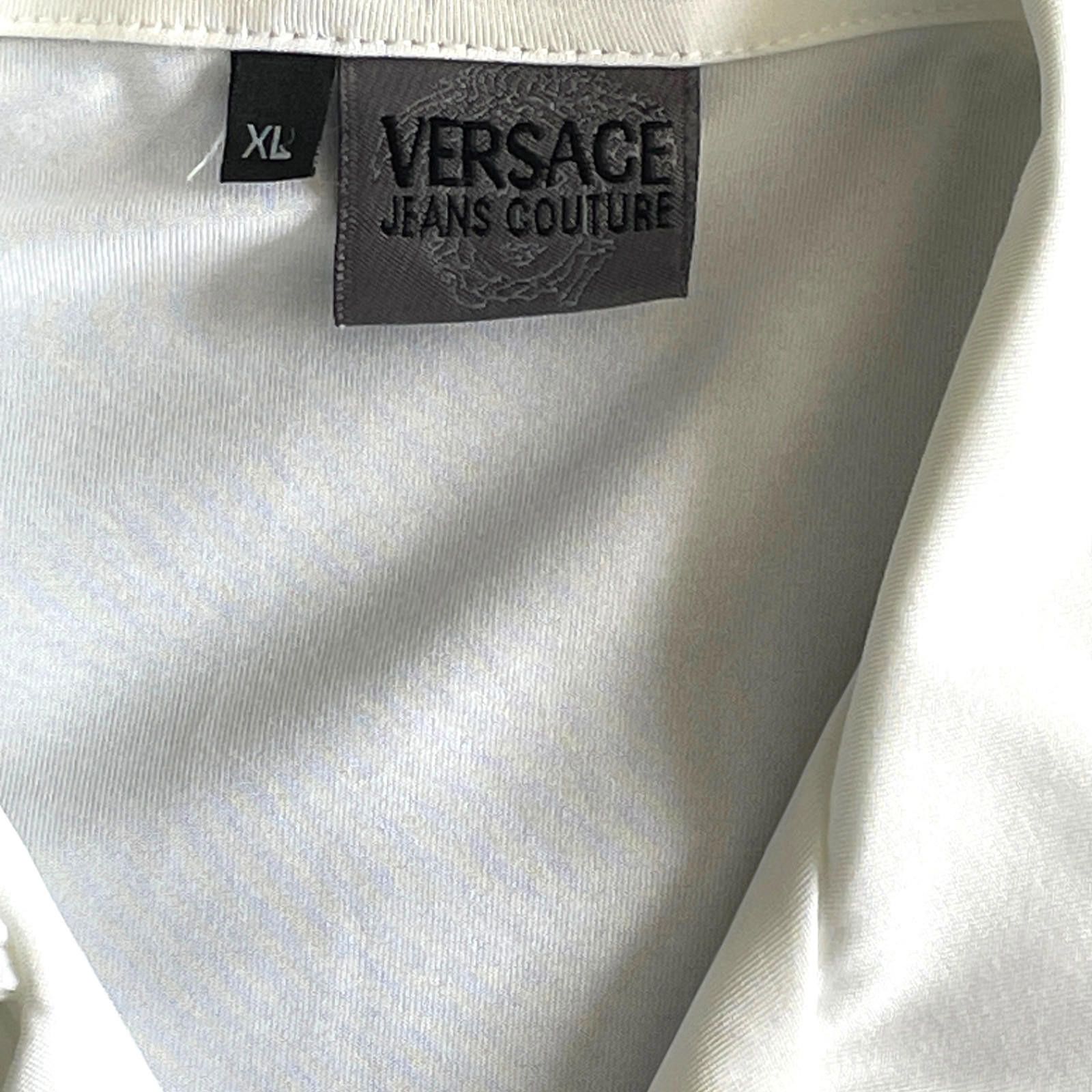 Versace Gianni Versace Logo Tape Shirt Mens XL White Designer CLEAN Size US XL / EU 56 / 4 - 7 Thumbnail