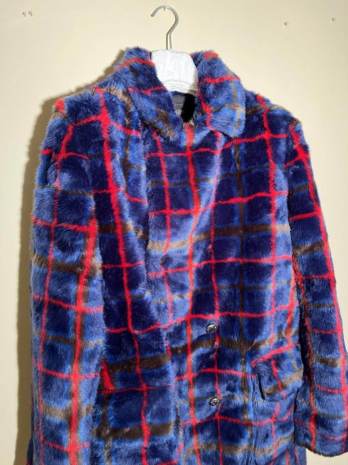 Supreme SUPREME Jean Paul Gaultier Double Breasted Plaid Fur Coat Size US L / EU 52-54 / 3 - 4 Thumbnail