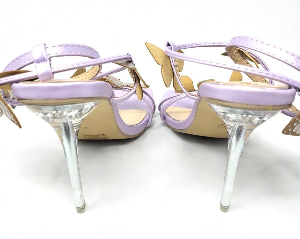 Other Butterfly Stiletto Sandals Size 9 Clear Acrylic Heel Strappy Size US 9 / IT 39 - 8 Thumbnail