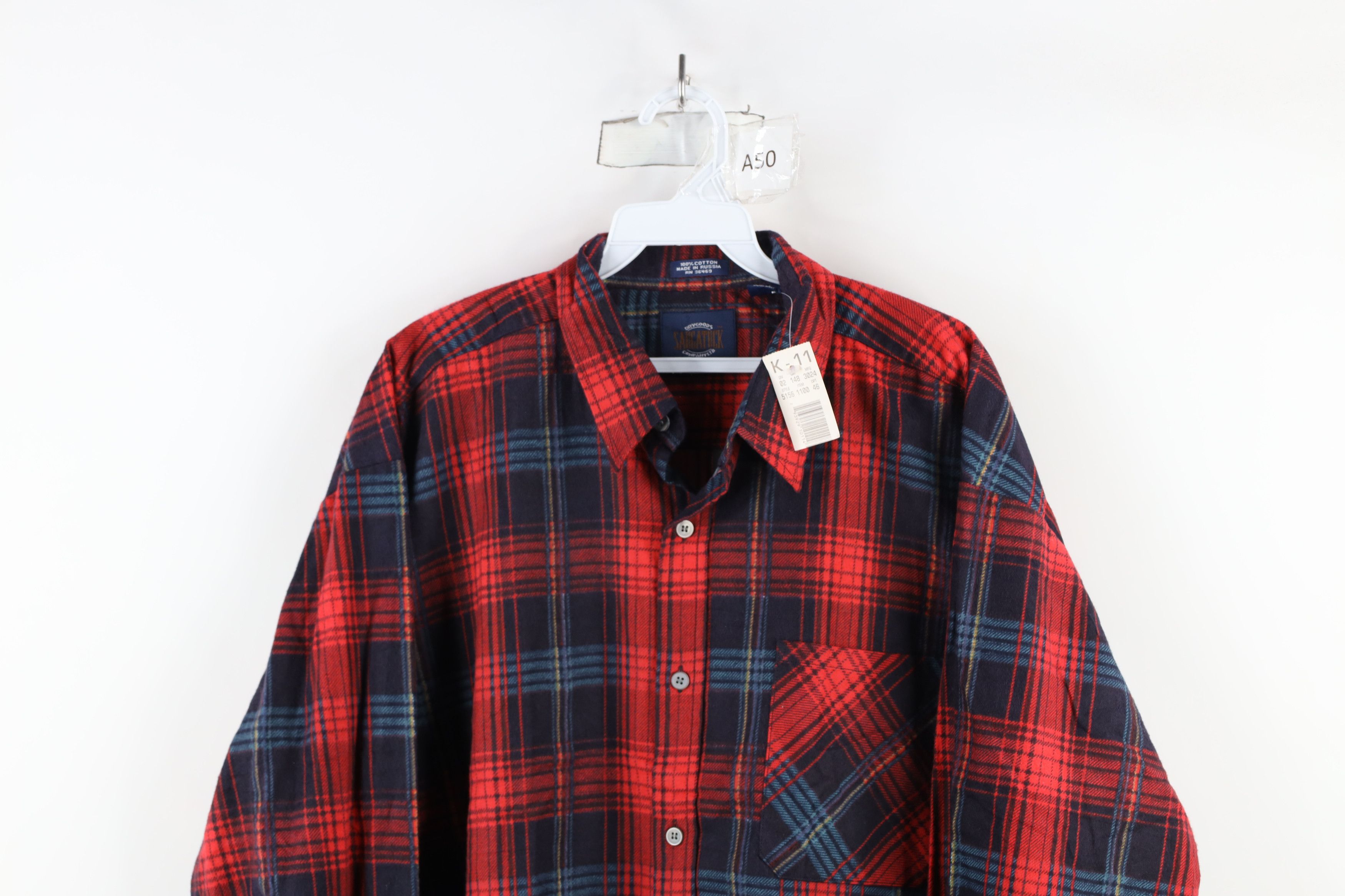 Vintage Deadstock Vintage 90s Streetwear Collared Button Shirt Plaid Size US L / EU 52-54 / 3 - 2 Thumbnail