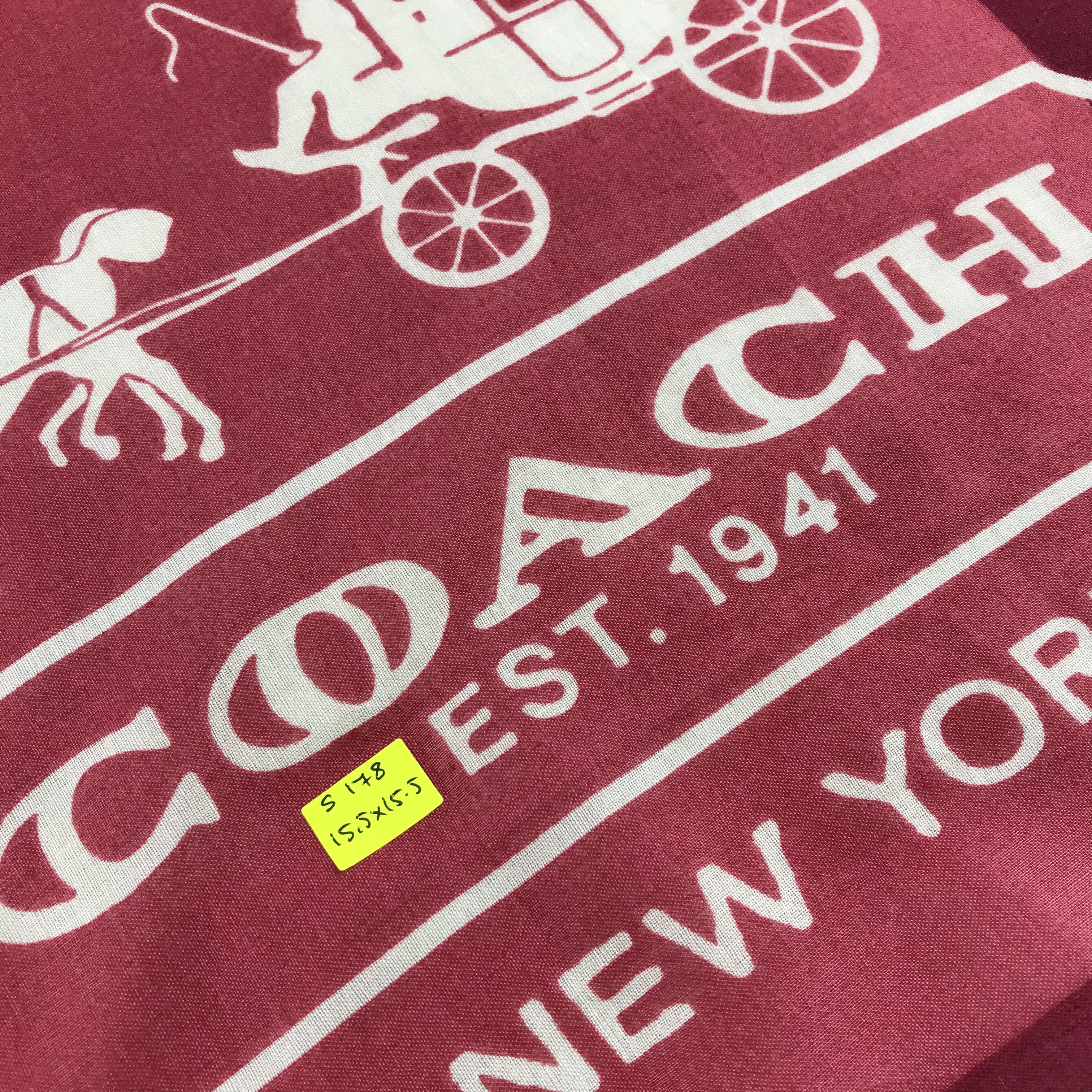 Coach × Vintage Coach Bandana / Handkerchief / Neckerchief - S178 Size ONE SIZE - 5 Thumbnail