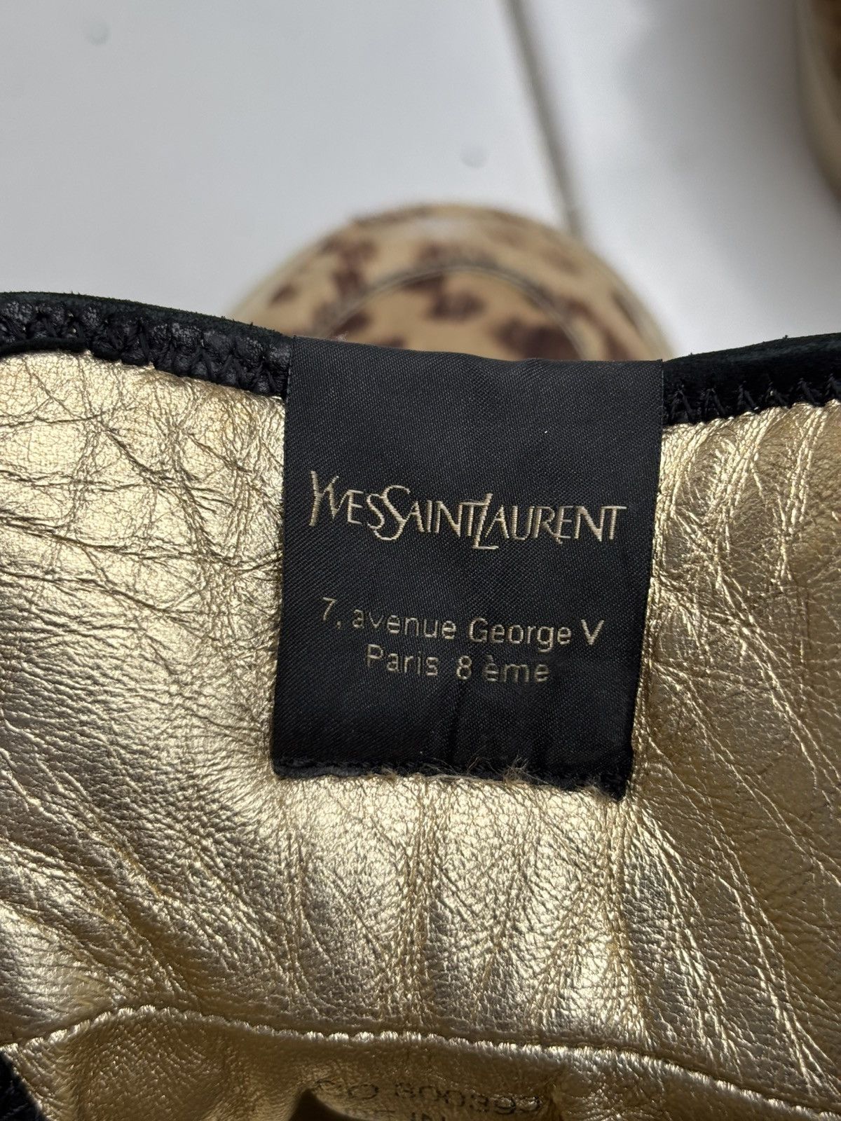 Saint Laurent Paris YSL by Tom Ford Leopard Calf Hair Sneakers Size US 8 / EU 41 - 6 Thumbnail