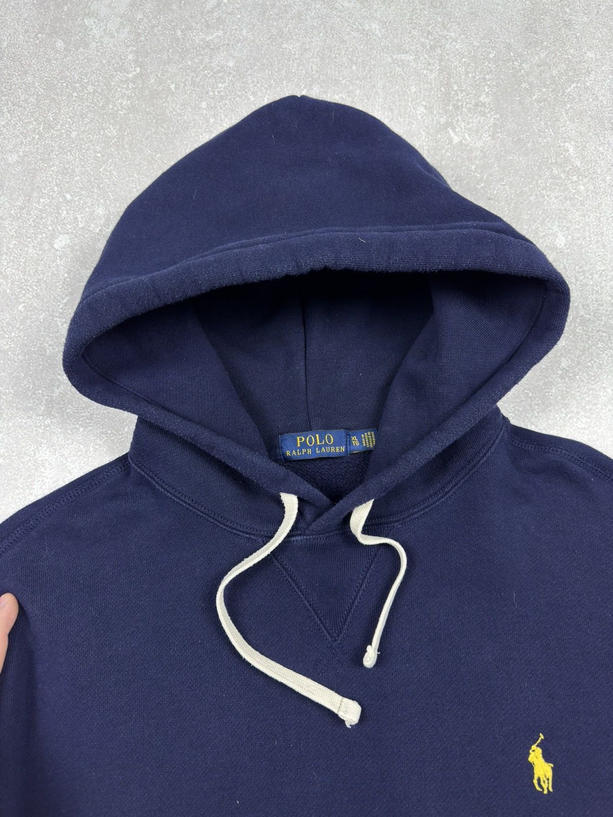 Polo Ralph Lauren Polo Ralph Lauren Hoodie Navy Blue Pullover Fleece Lined Size US XL / EU 56 / 4 - 6 Thumbnail