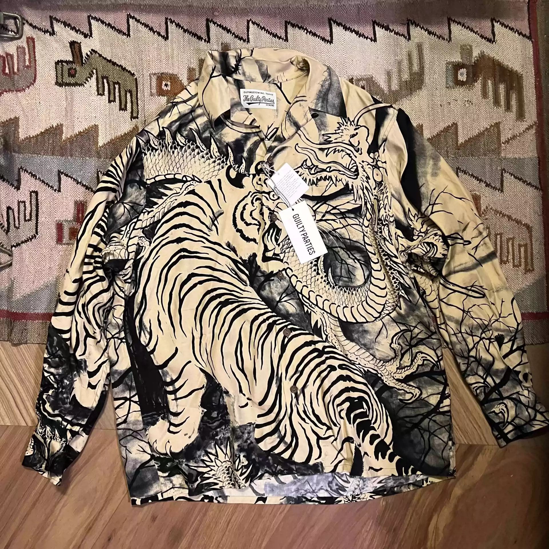 Wacko Maria Wacko Maria X Tim Lehi Dragon Tiger Hawaiian Shirt