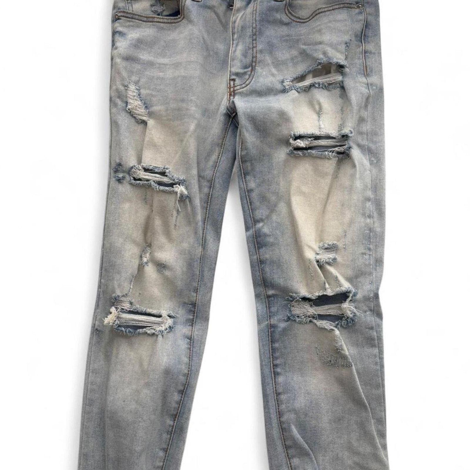 Fashion Nova Washed ripped jeans indie sleaze Size US 30 / EU 46 - 1 Thumbnail