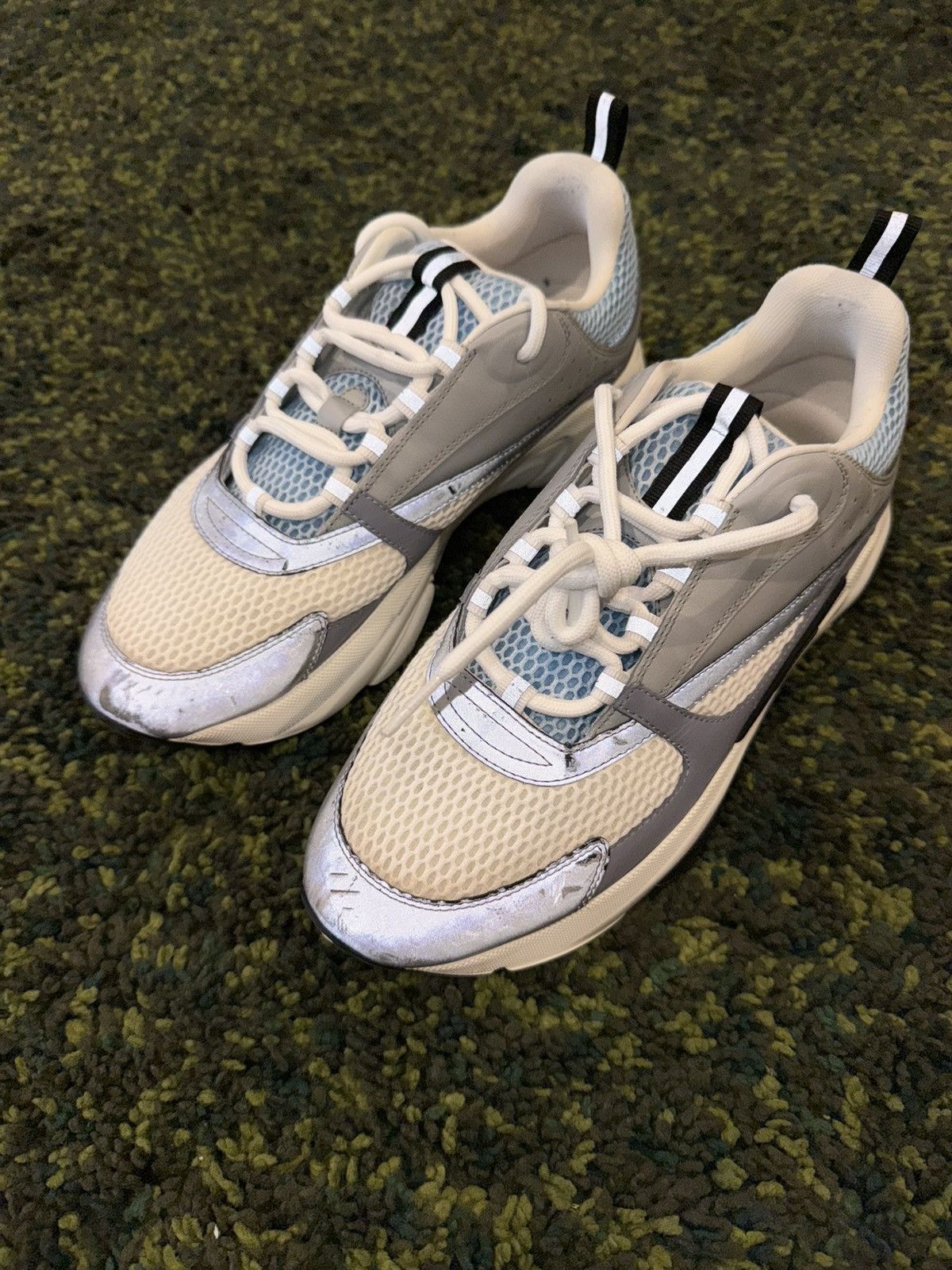 Dior Dior B22 Sneakers Gray Blue Mesh Leather Size US 10 / EU 43 - 5 Thumbnail