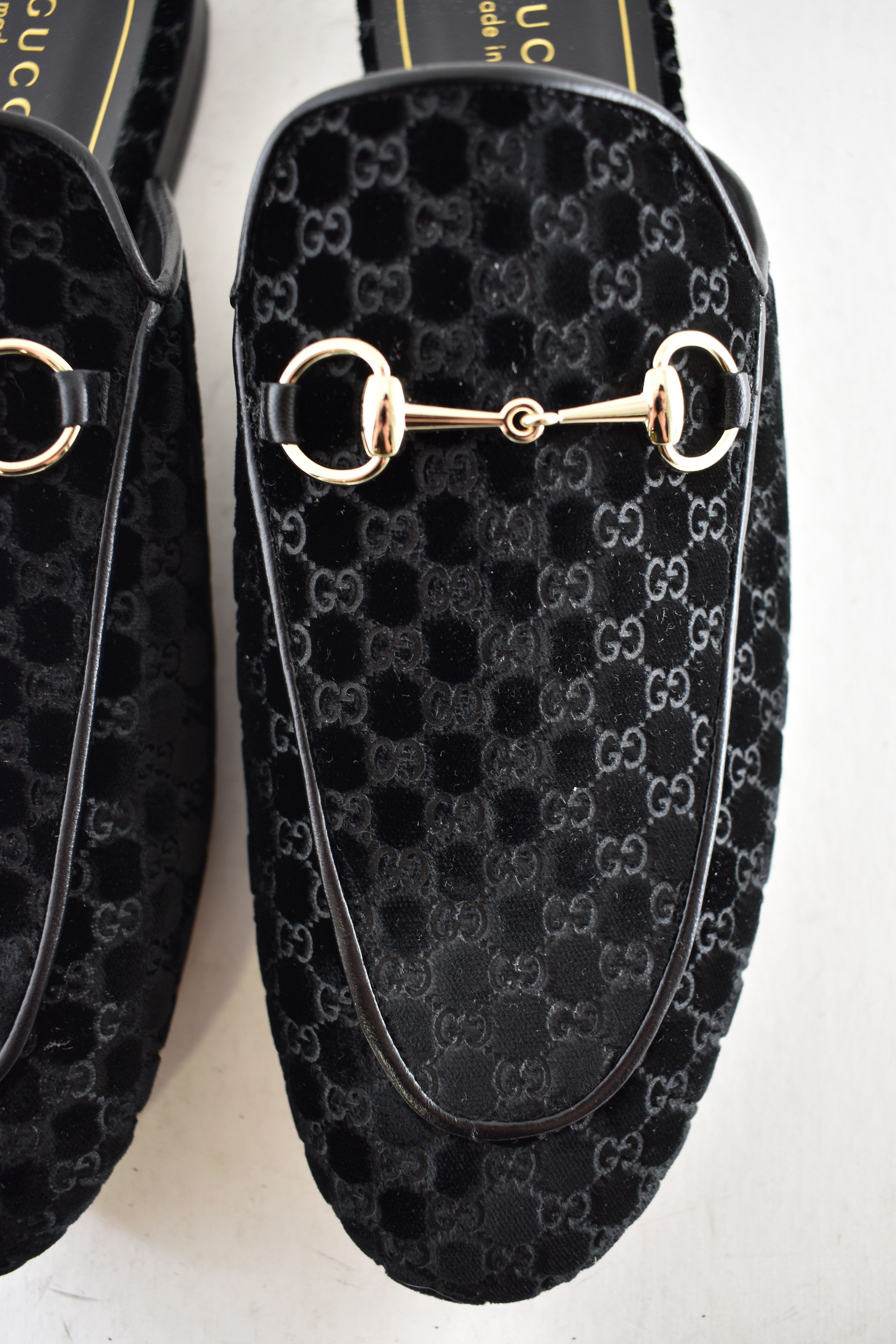 Gucci Princetown Velvet Backless Slide Loafer Mule Slipper Flat 41 Size US 11 / IT 41 - 11 Thumbnail