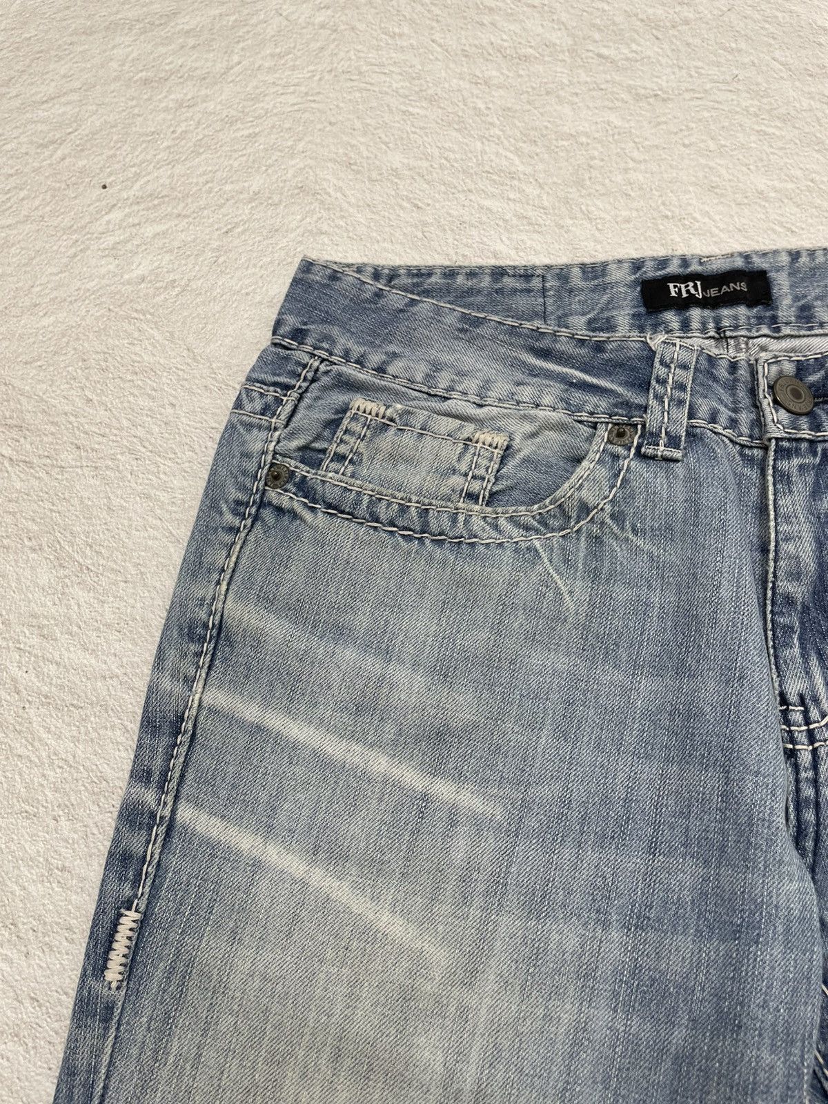 Japanese Brand FRJ Light Blue Washed Jeans Size US 30 / EU 46 - 5 Thumbnail