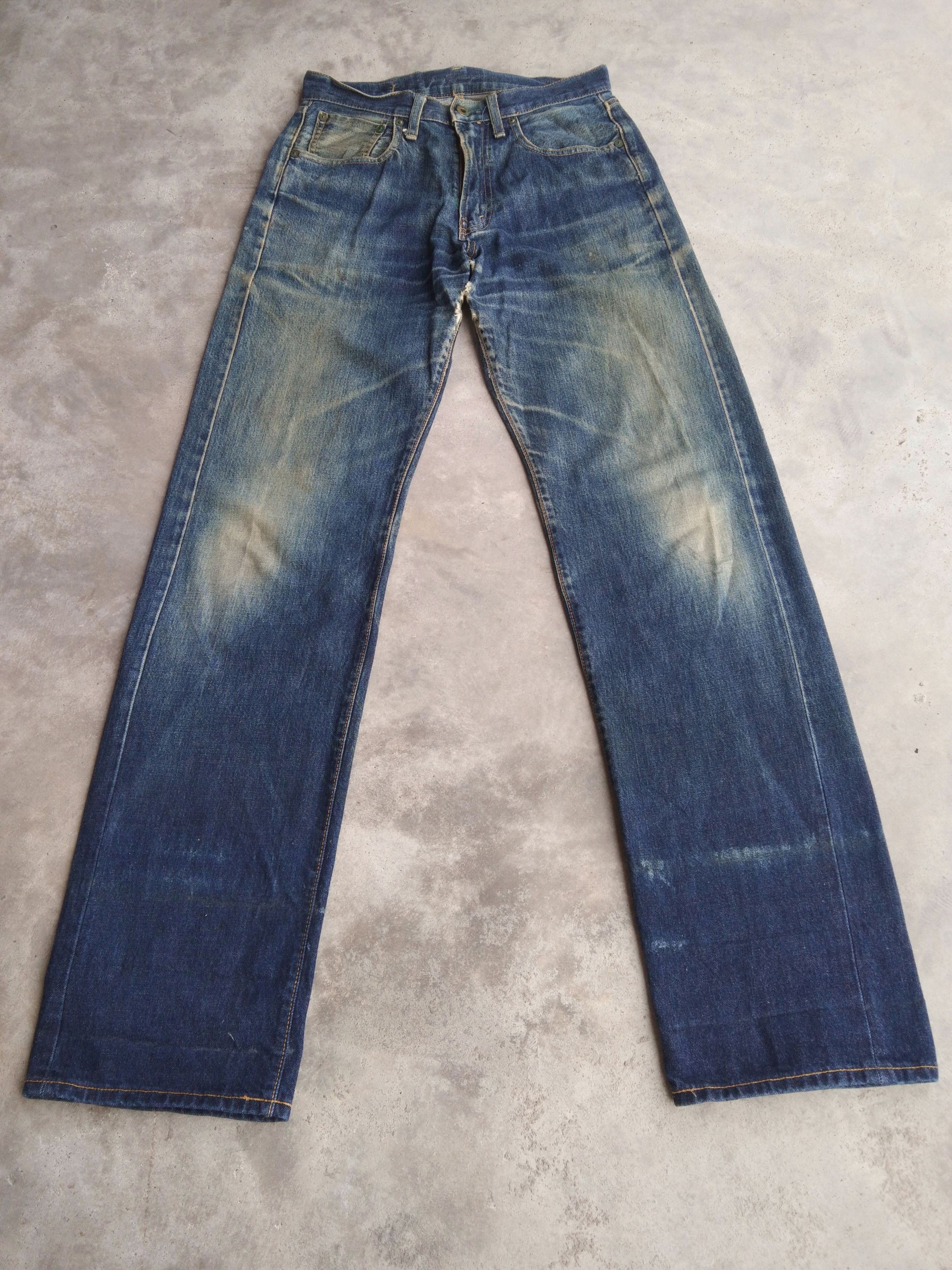 Vtg Redline GLHEART x BIG JOHN Selvedge Distressed Jeans
