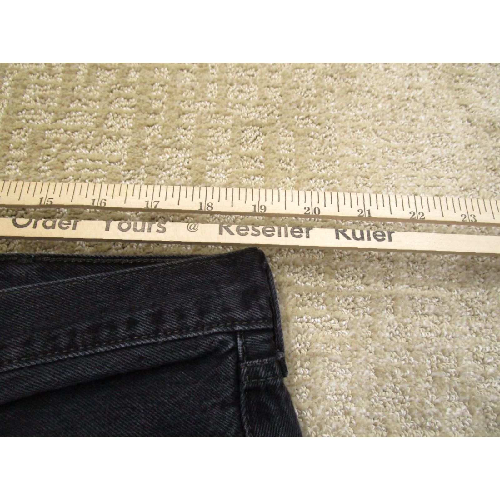 Levi's Levi's 501 Jeans Men 40x30 Black Button Fly Regular Fit Denim Pants Dark Wash Size US 40 / EU 56 - 7 Thumbnail
