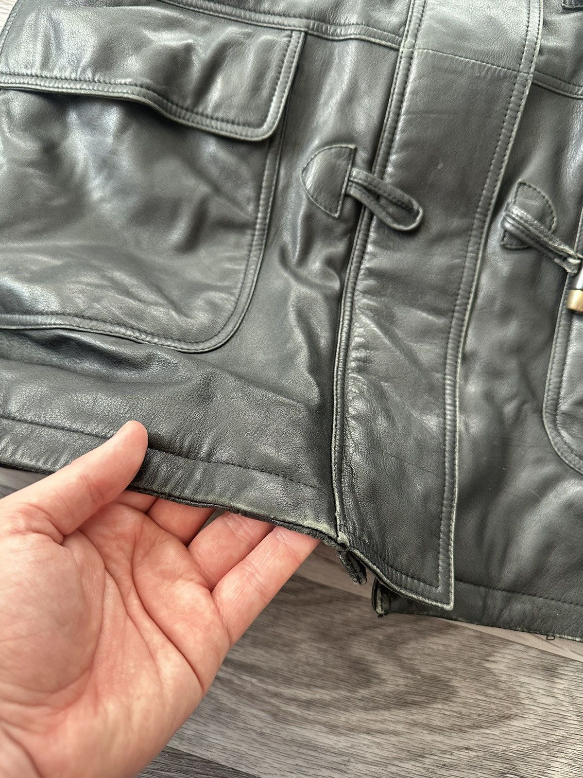 Mulberry Mulberry Lether Black Duffle Coat Napoleon Jacket hype Size US L / EU 52-54 / 3 - 13 Thumbnail