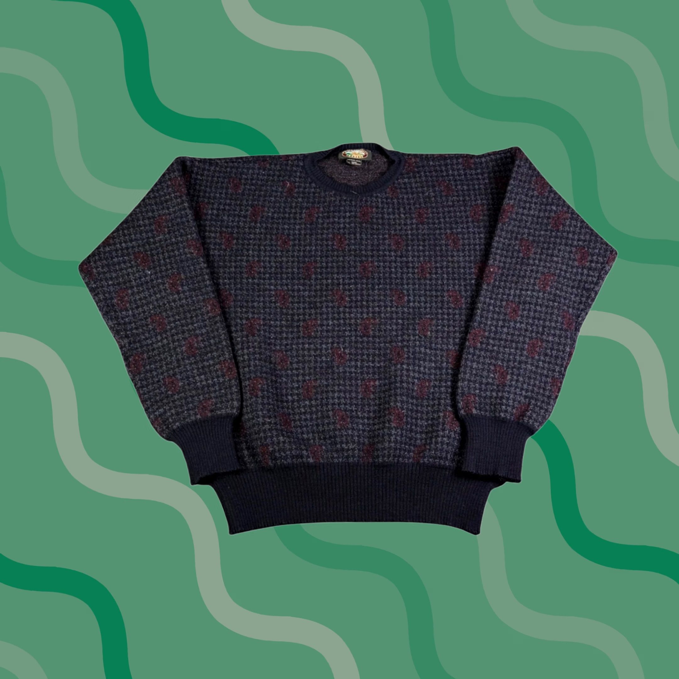 Vintage VINTAGE Cross Country Traders Merino Wool Paisley Sweater Mens XL Navy Blue Uruguay Redefined Size US XL / EU 56 / 4 - 1 Thumbnail