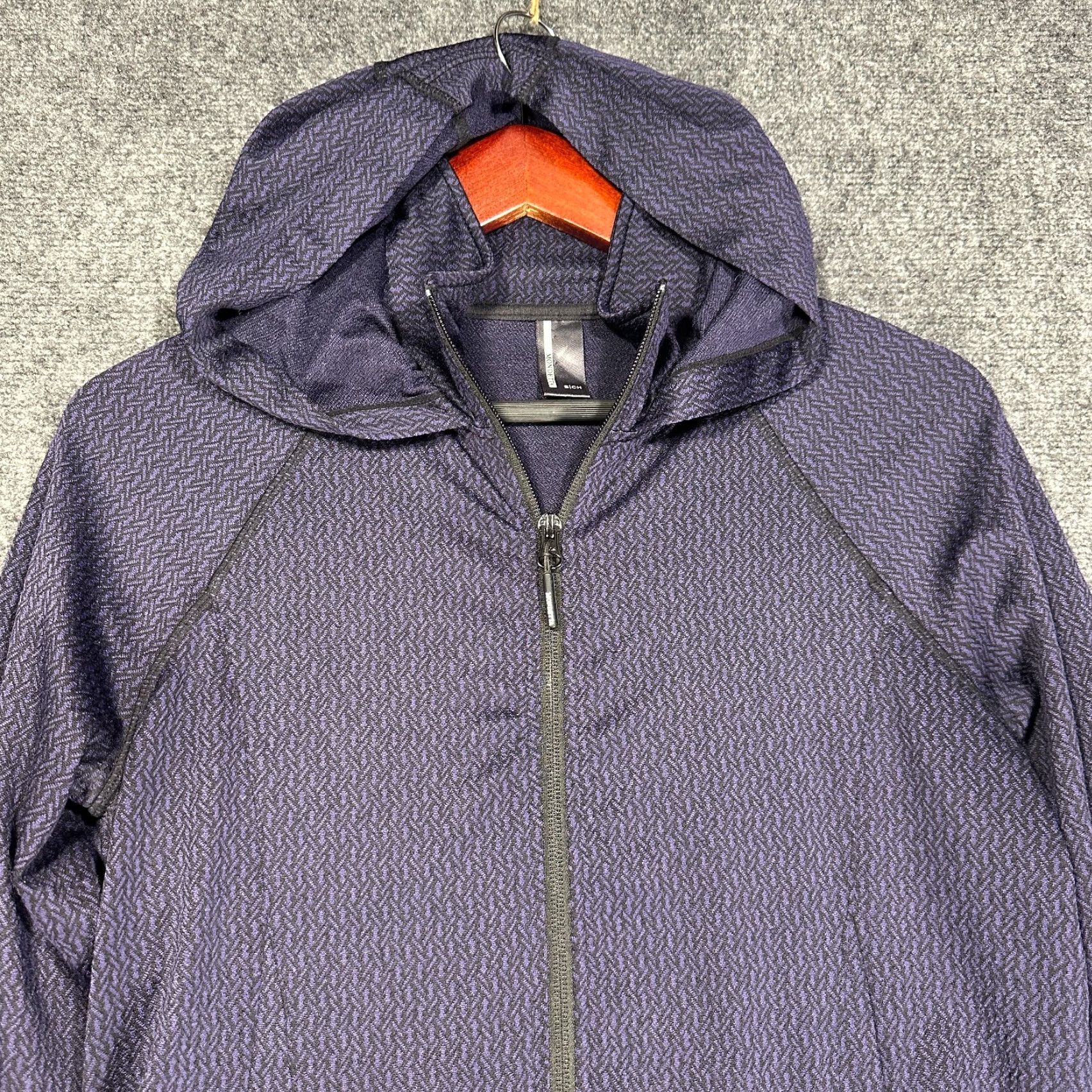 Vintage Mondetta Jacket Womens S Full Zip Purple Stretch Thumb Holes Pockets Hood Size S / US 4 / IT 40 - 3 Thumbnail