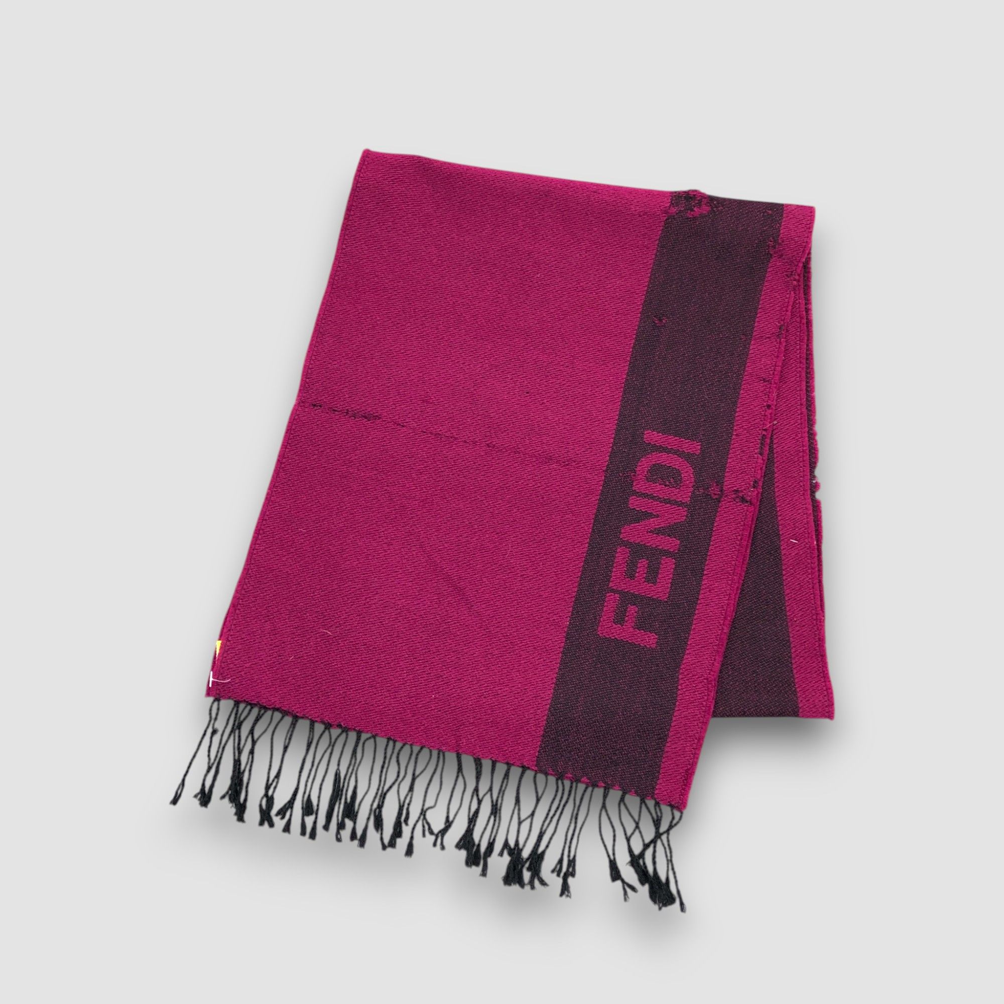 Fendi Vintage Fendi Scarf Muffler FF Fendi Roma Wool Scarves Size ONE SIZE - 2 Thumbnail