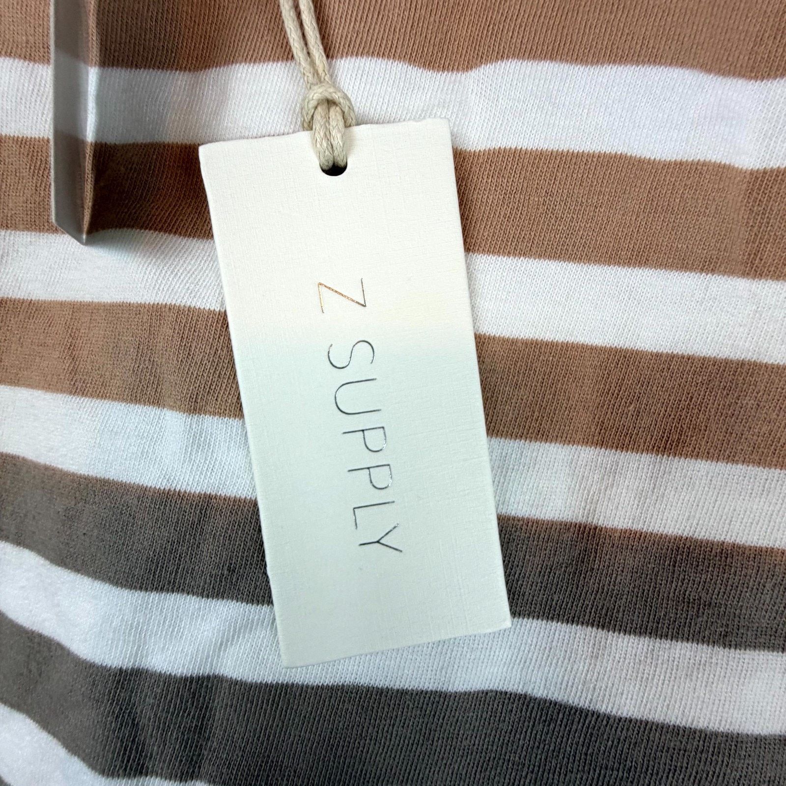 Z Supply ZSupply Tank Dress XS Washed Taupe Aya Sun Stripe Beach Boho Size XS / US 0-2 / IT 36-38 - 3 Thumbnail
