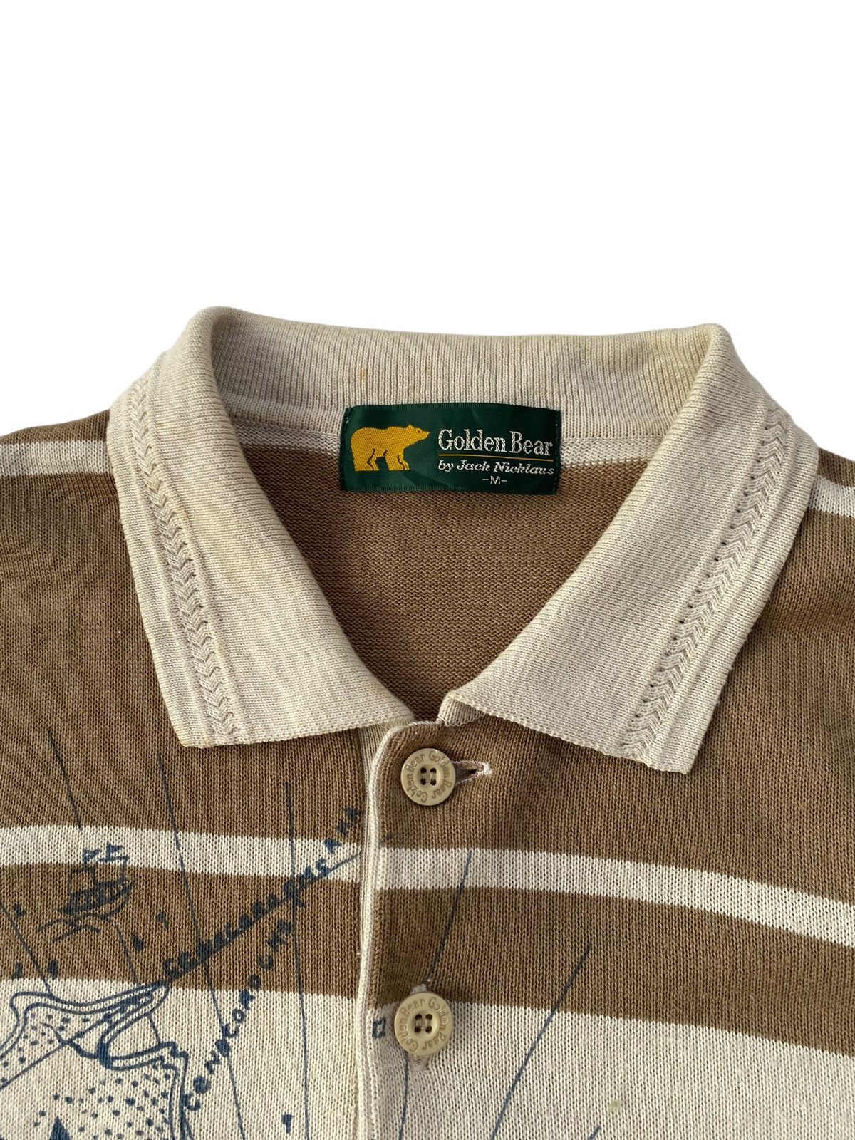 Golden Bear × Vintage Vtg Golden Bear Polo Knitwear Sweater Size US M / EU 48-50 / 2 - 5 Thumbnail