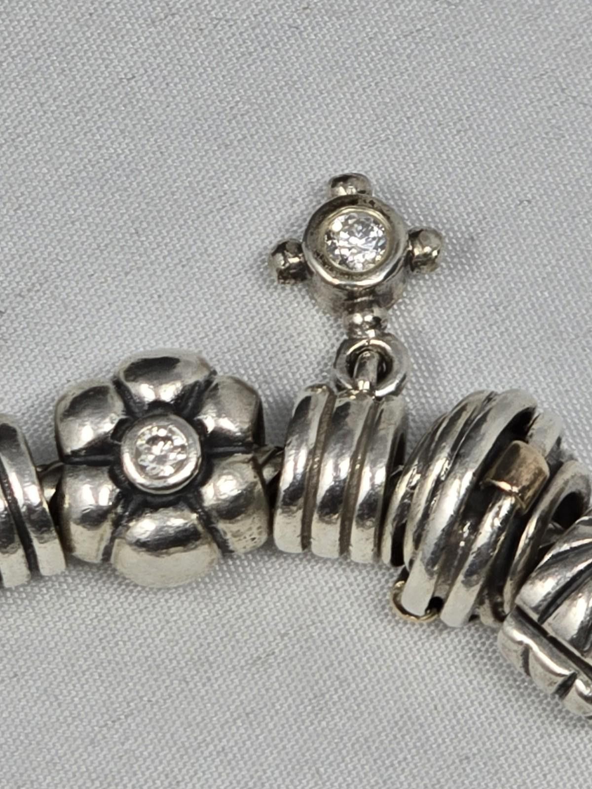 pandora Rare Pandora 14k Sterling 19 Charm Bracelet 7 Lots Retired Size ONE SIZE - 5 Thumbnail