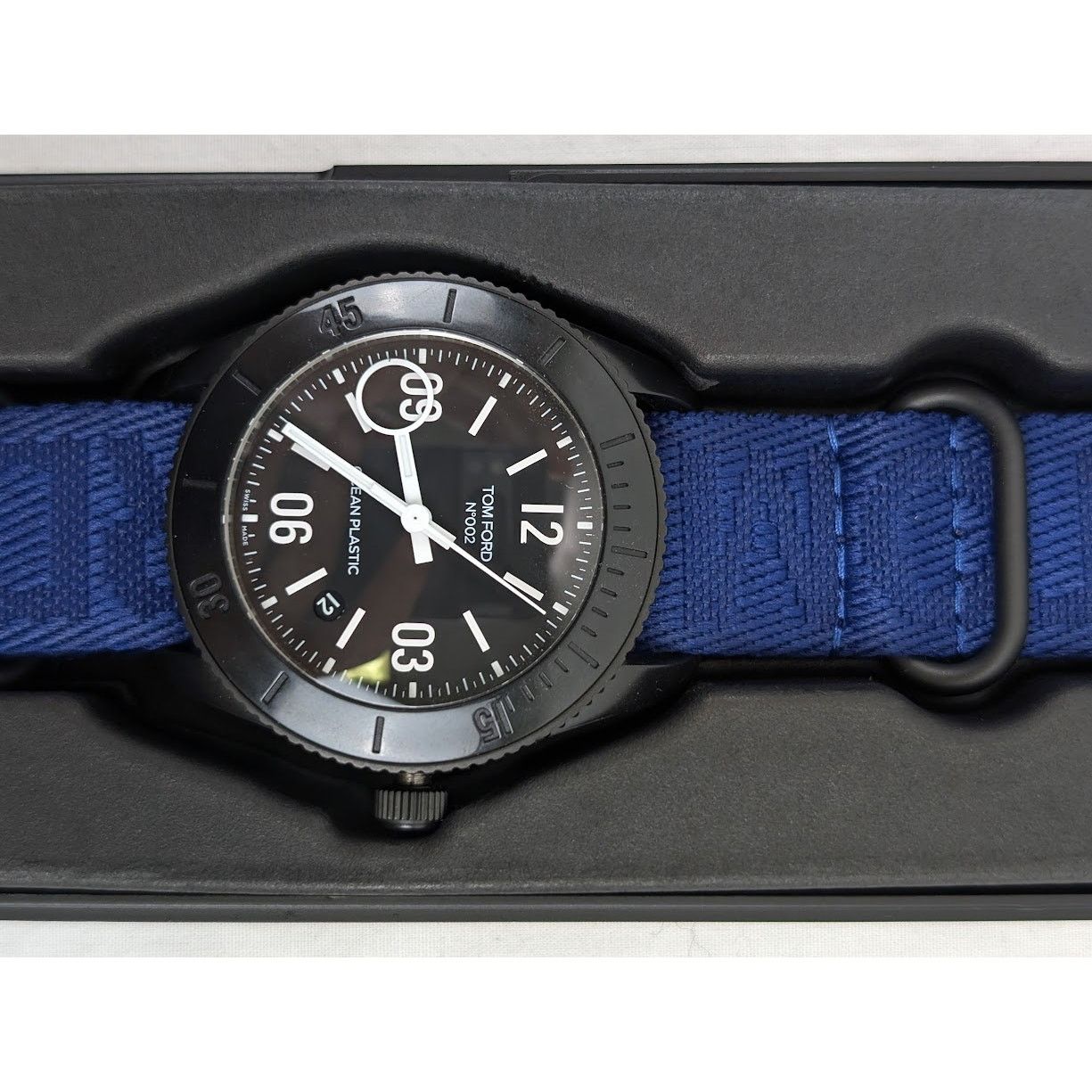 Tom Ford o1rshd1 Size: OS / Plastic Large Case Sports Watch in Blue Size ONE SIZE - 5 Thumbnail
