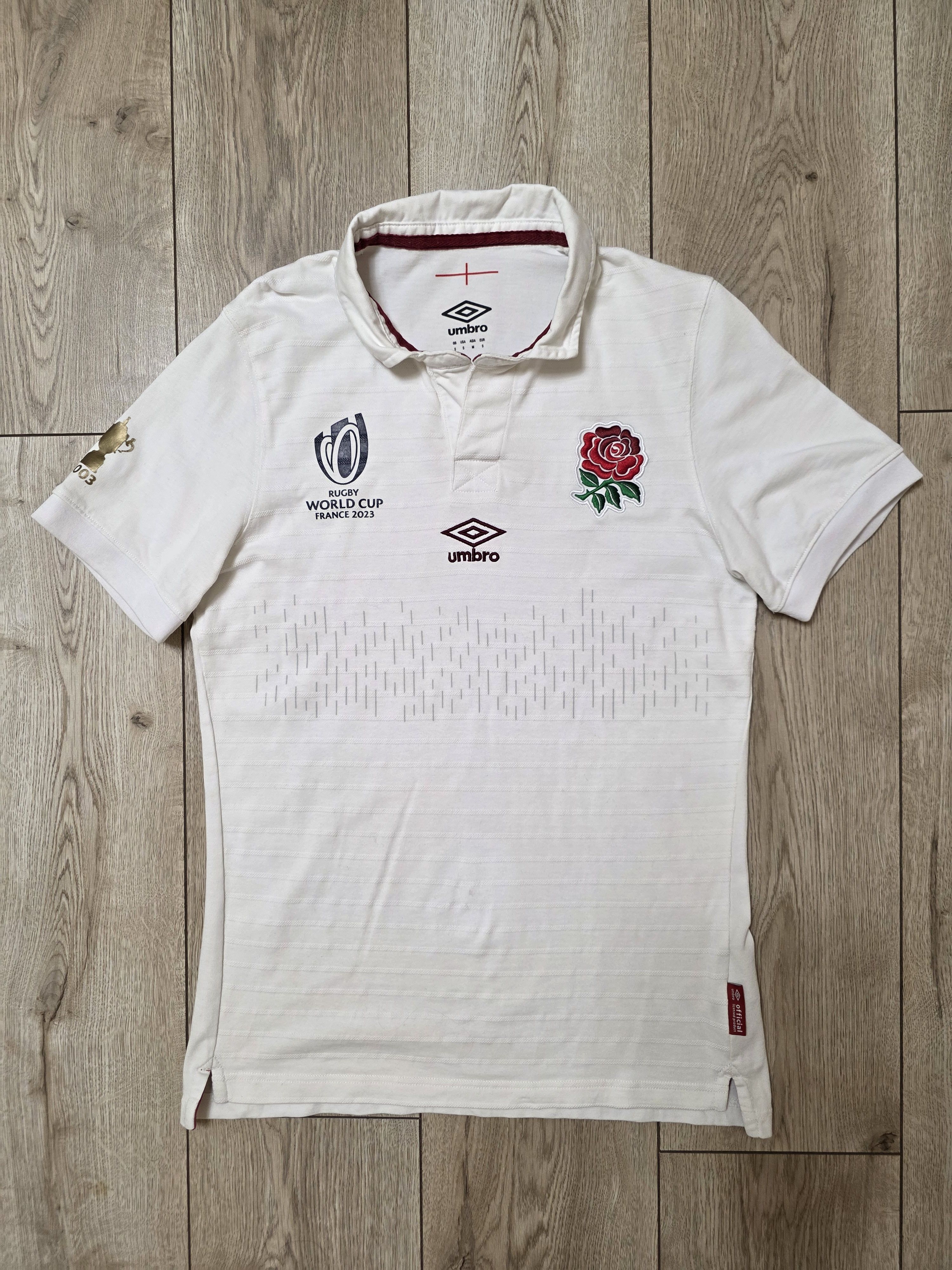 Umbro ENGLAND RUGBY SHIRT WORLD CUP 2023 RUGBY JERSEY COTTON POLO Size US S / EU 44-46 / 1 - 1 Thumbnail