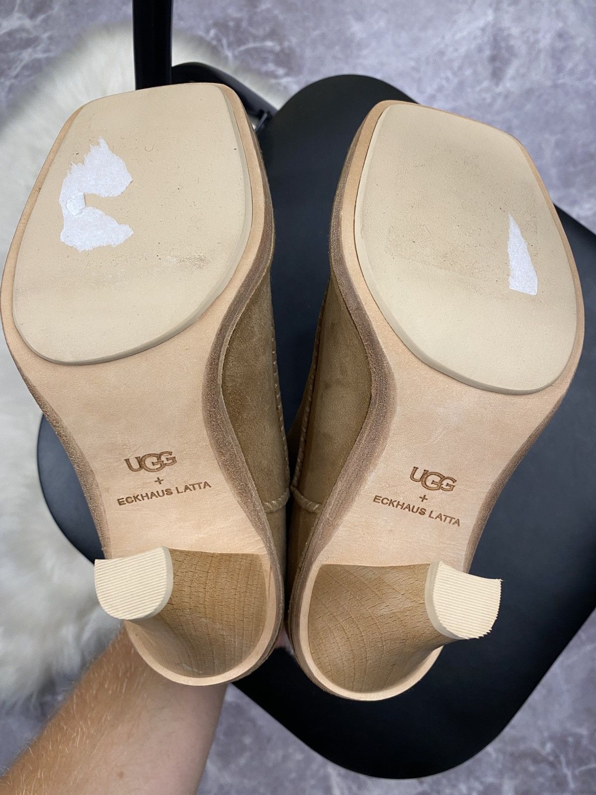 Eckhaus Latta Ugg X Eckhaus Latta Beige Square Toe Heel Boots Size: 37 Size US 7 / IT 37 - 10 Thumbnail