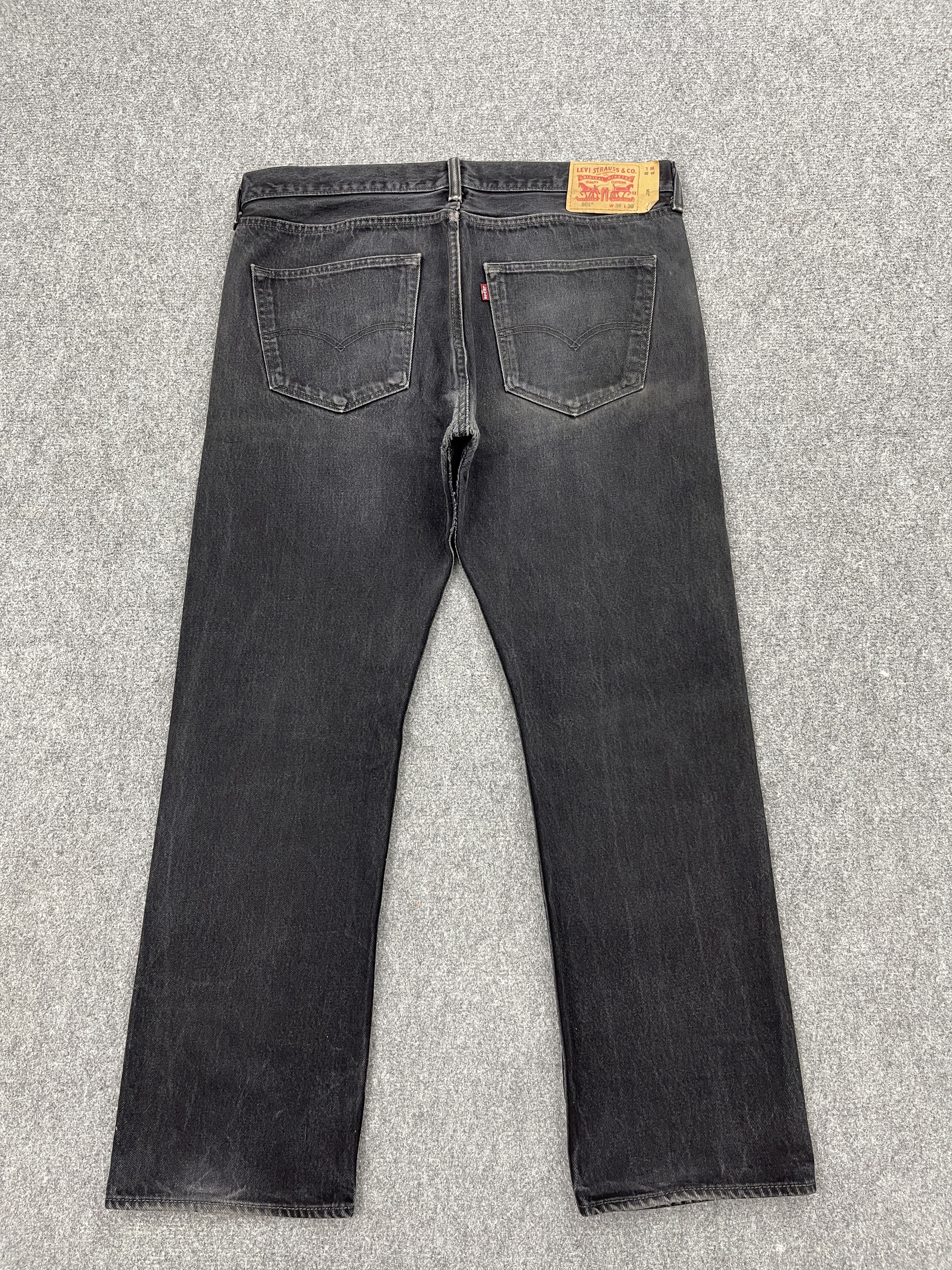 Levi's × Vintage Vintage Levi's 501 Super Black Denim Jeans Size US 36 / EU 52 - 3 Thumbnail