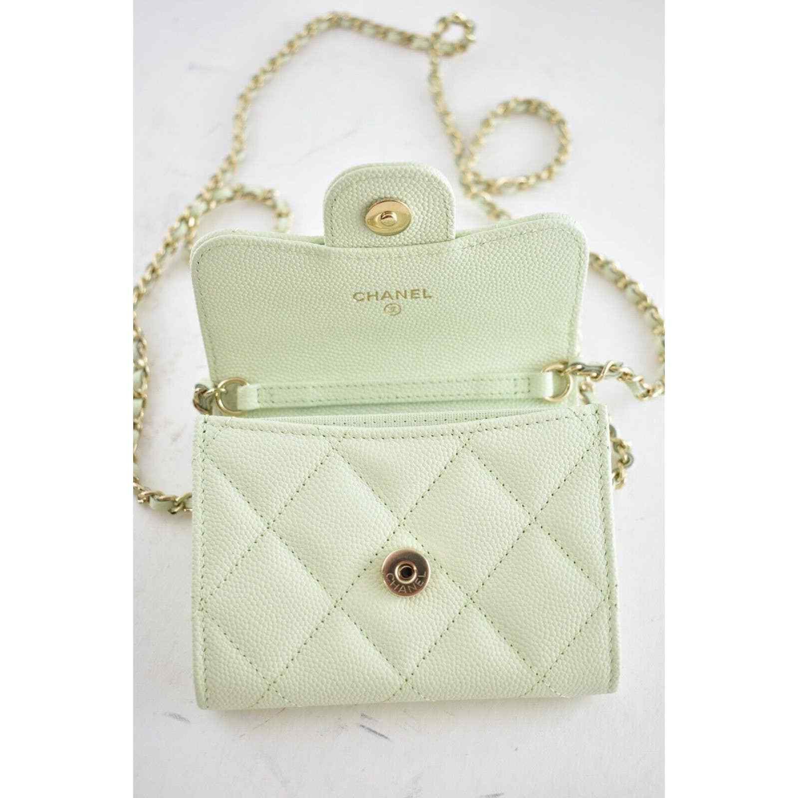 Chanel Chanel Mini Wallet On Chain Gold Card Shoulder Crossbody Bag Size ONE SIZE - 11 Thumbnail