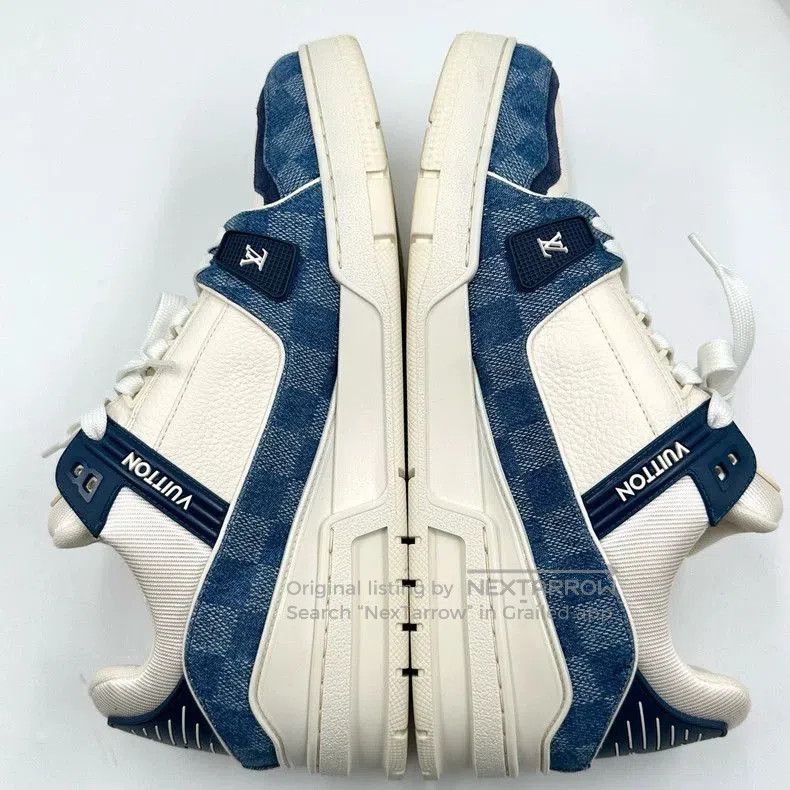 Louis Vuitton Louis Vuitton LV Trainer White Blue Sneakers. Size US 10.5 / EU 43-44 - 8 Thumbnail
