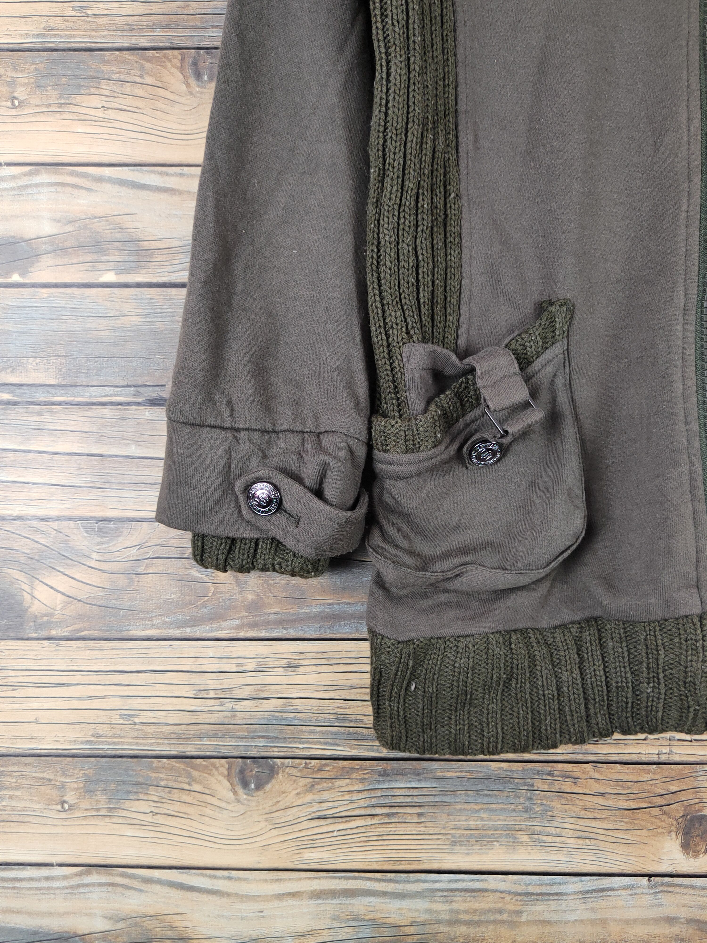 Japanese Brand Spinash Olive Hoodie Sweaters #W2017 Size M / US 6-8 / IT 42-44 - 4 Thumbnail