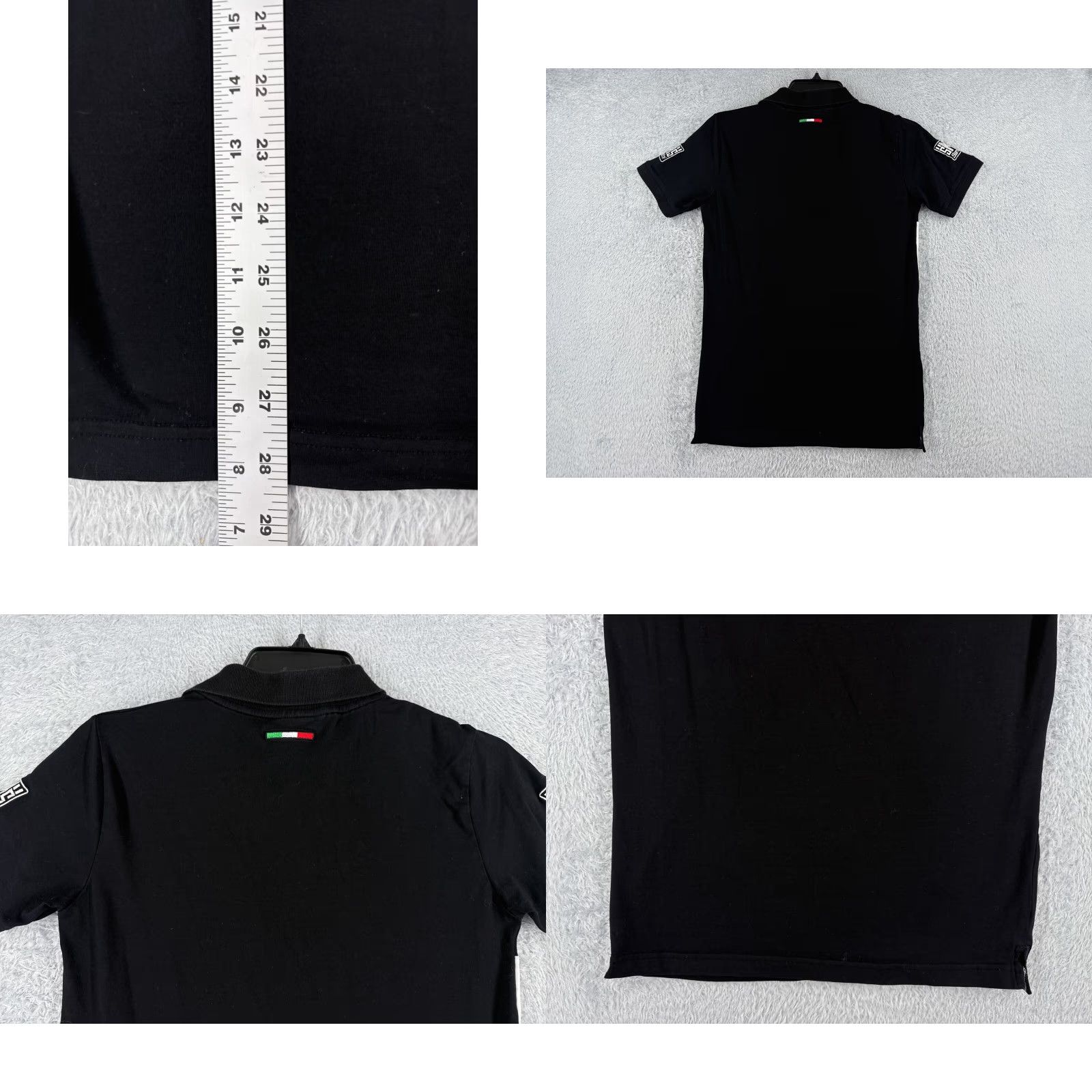 Vintage Santini Polo Shirt Men Small Black White Cycling Gear Cotton Blend Shirt Mens Polo Size US S / EU 44-46 / 1 - 9 Thumbnail
