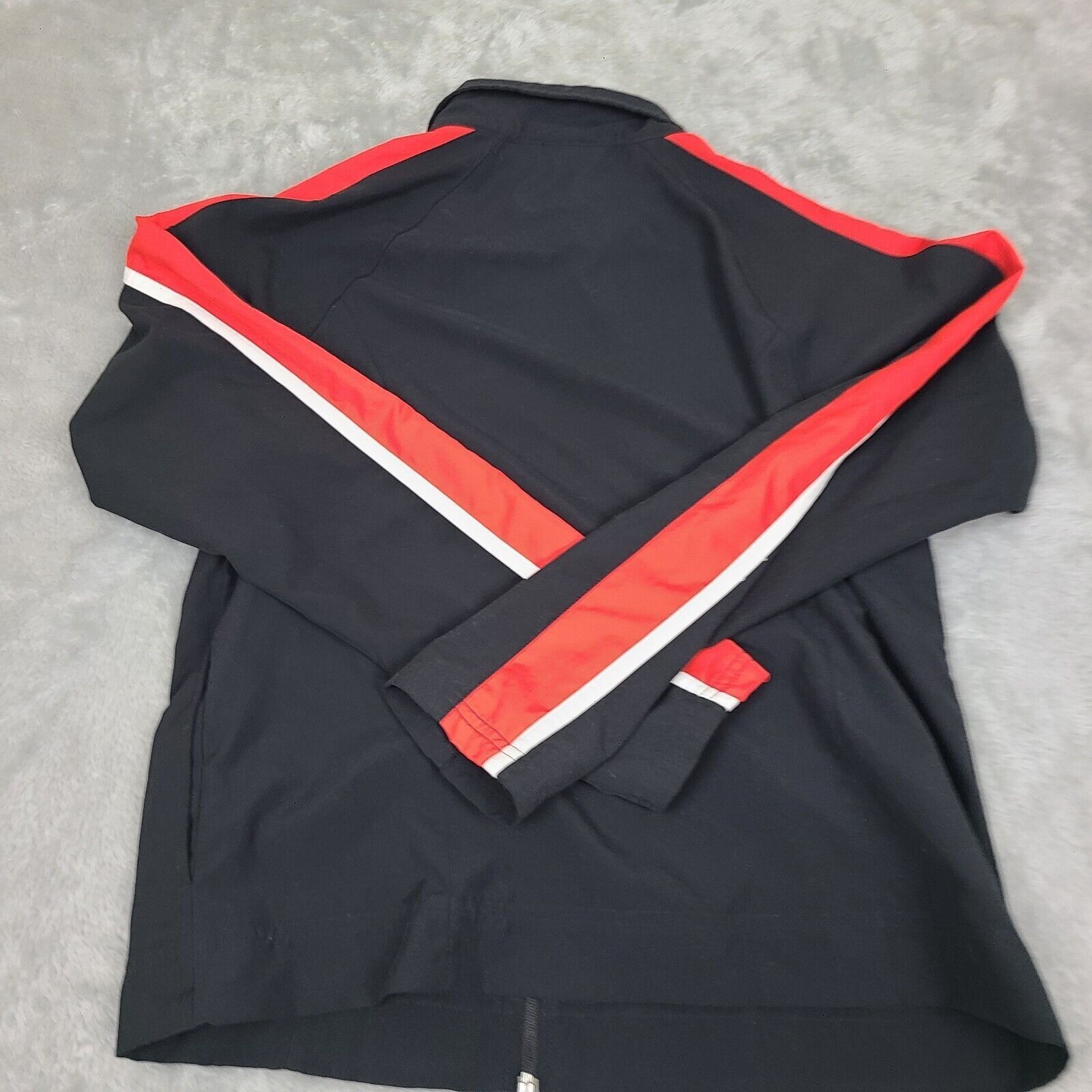 Nike Vintage Nike Black W/Red White Embroidered Swoosh Check Zip Size S / US 4 / IT 40 - 7 Thumbnail
