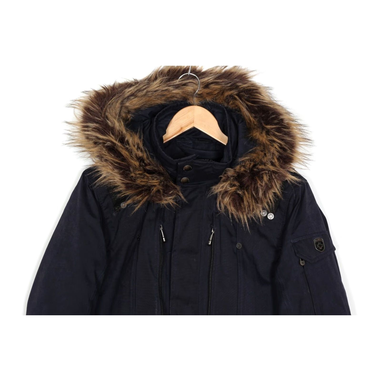 Vintage WELLENSTEYN Meteorite Parka Jacket Men S Fur Hooded Winter Heavy Duty Jacket Size US S / EU 44-46 / 1 - 3 Thumbnail