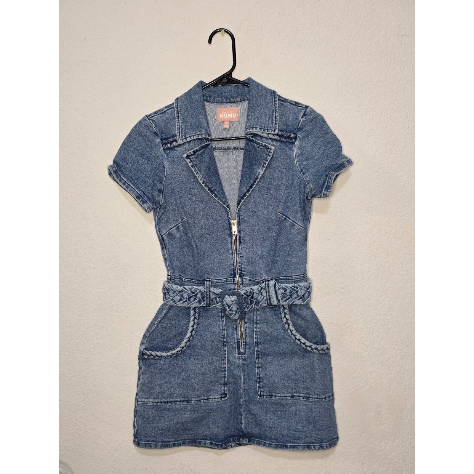 Show Me Your MuMu Show Me Your MuMu Outlaw Denim Mini Dress Zip Western XS Size XS / US 0-2 / IT 36-38 - 1 Thumbnail