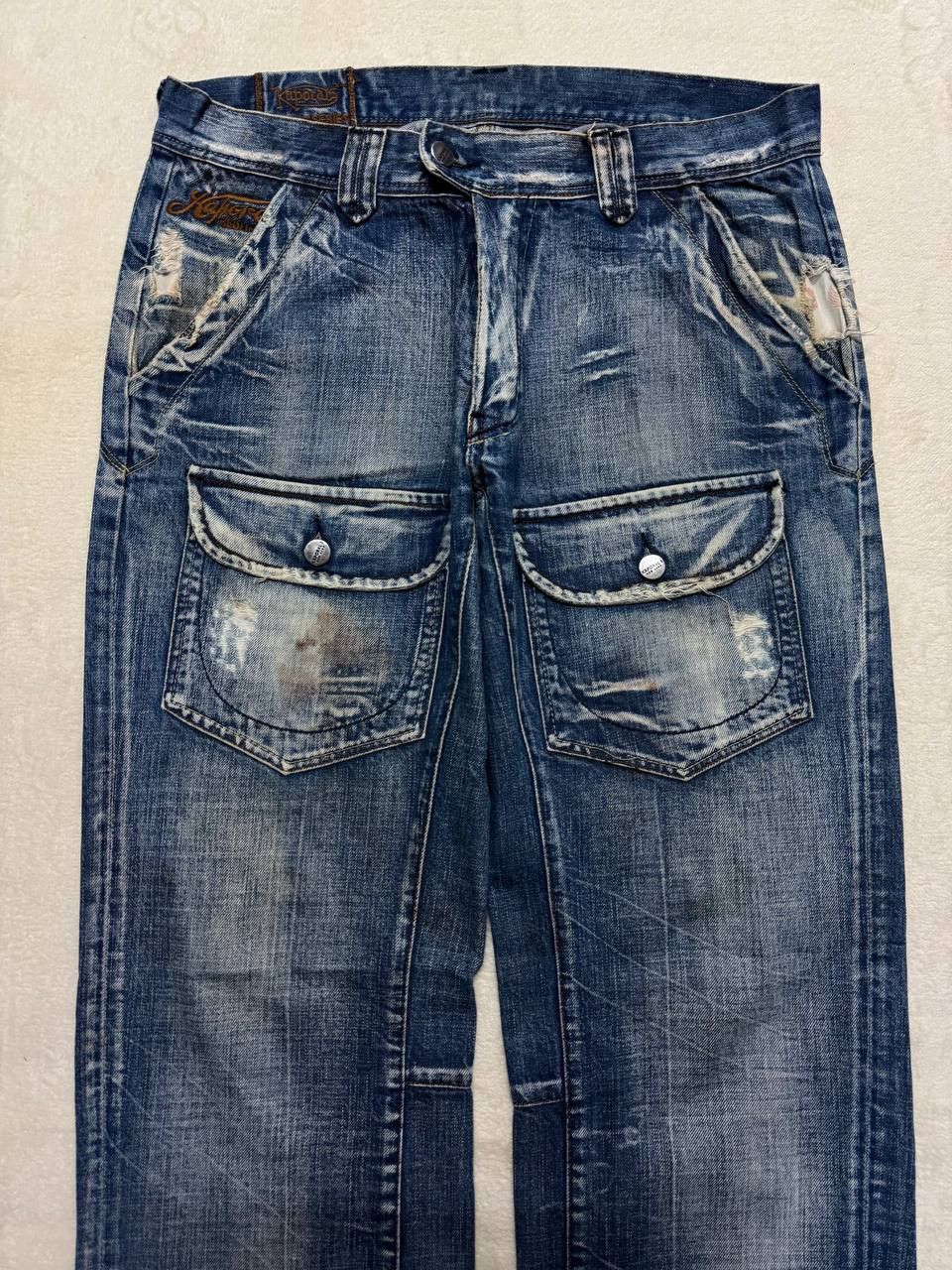 Hysteric Glamour BAGGY 90s Kapotal Japan Sick Bushpants Mudwash Distressed Size US 33 - 3 Thumbnail