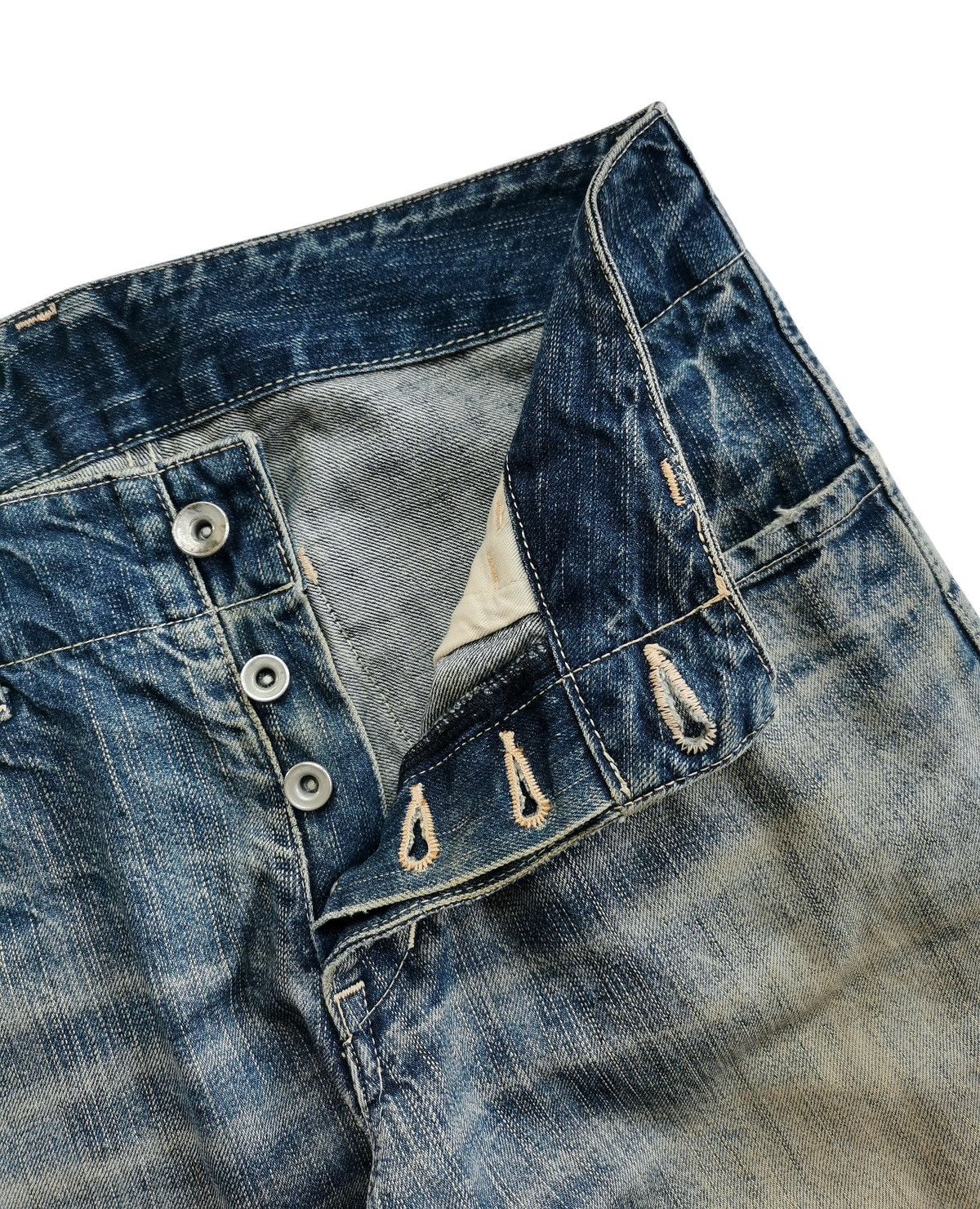 Johnbull Johnbull Distressed Faded Japanese Denim Size US 30 / EU 46 - 8 Thumbnail