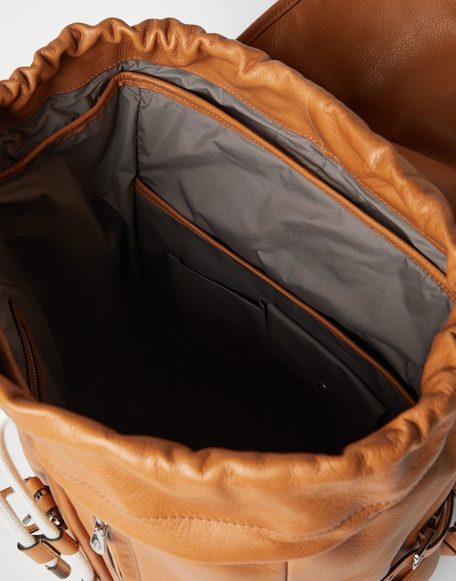 Brunello Cucinelli o1w1db11025 Size: OS/ Backpack in Light Beige Size ONE SIZE - 5 Thumbnail