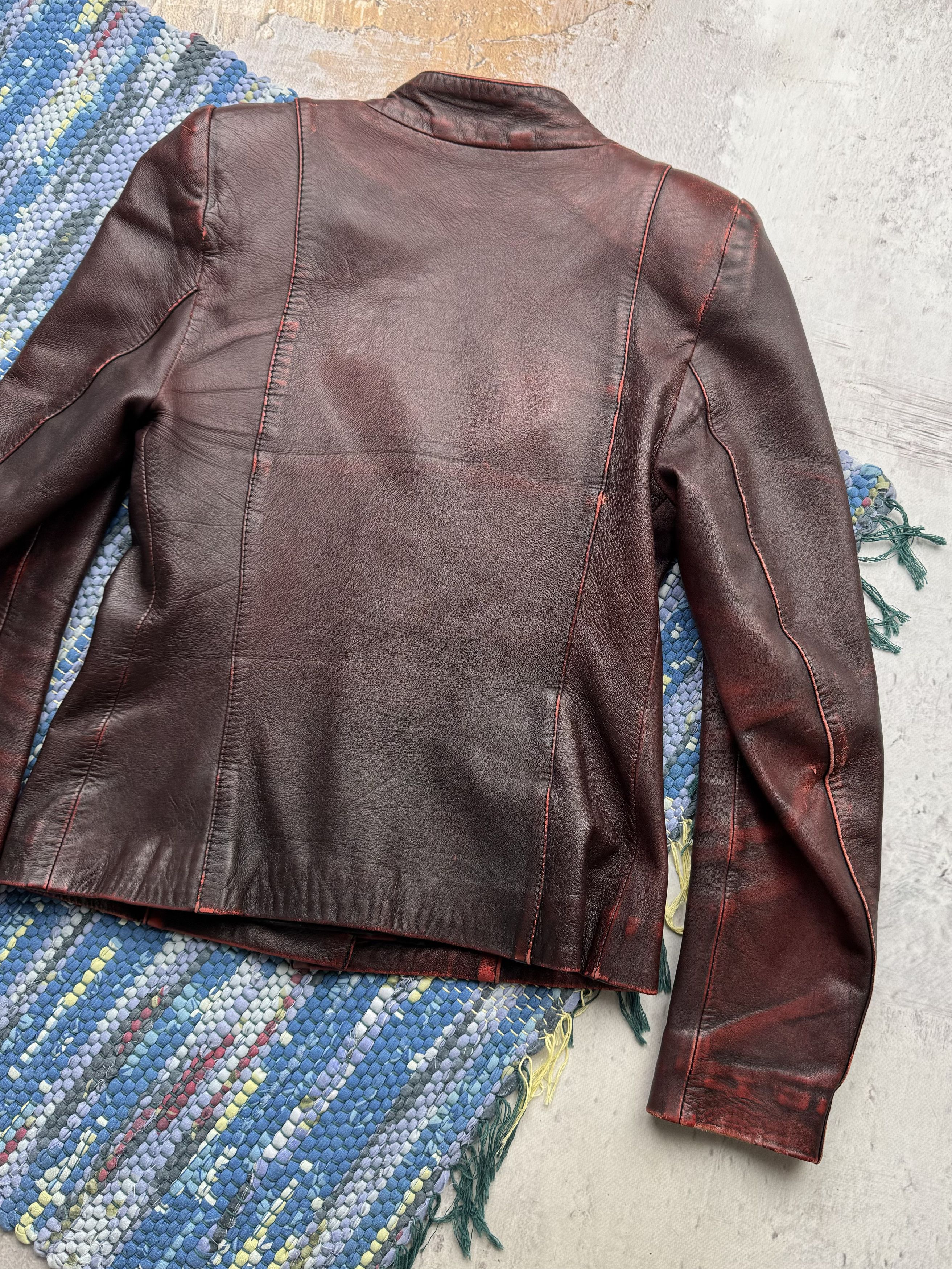 Vintage Vintage Faded Leather Jacket A89D15(467) Size S / US 4 / IT 40 - 10 Thumbnail