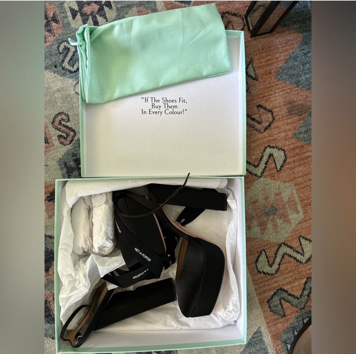 Aquazzura Aquazurra So High Plateau 140 Satin Black Platform Heels 40 Size US 10 / IT 40 - 3 Thumbnail