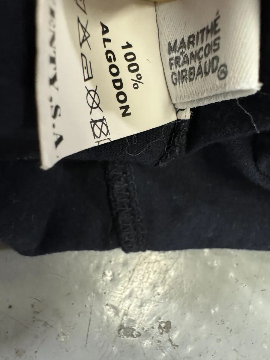 Marithe + Francois Girbaud 1990s Marithé + François Girbaud Navy Contemporary V Neck Longsleeves Size US L / EU 52-54 / 3 - 6 Thumbnail