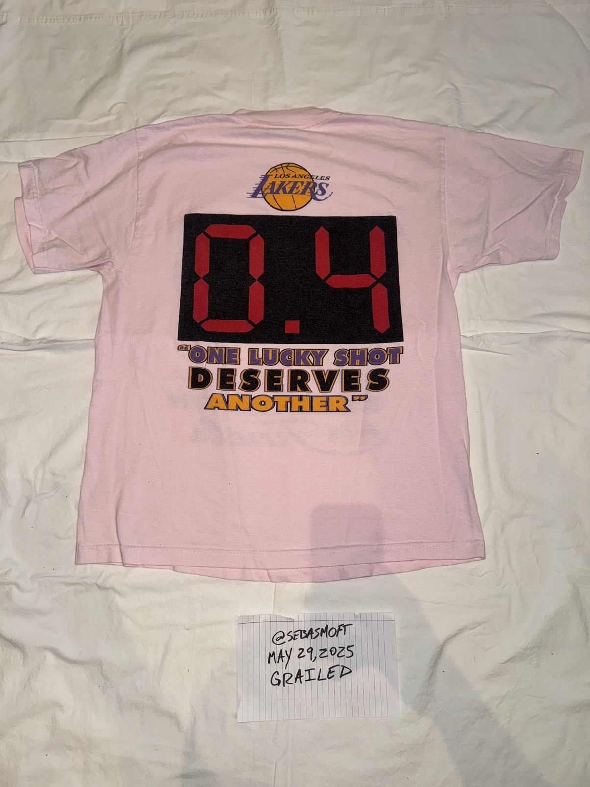 NBA × Vintage Vintage LA Lakers 2004 NBA Champions 0.4 One Lucky Shot Tee Size US L / EU 52-54 / 3 - 3 Thumbnail
