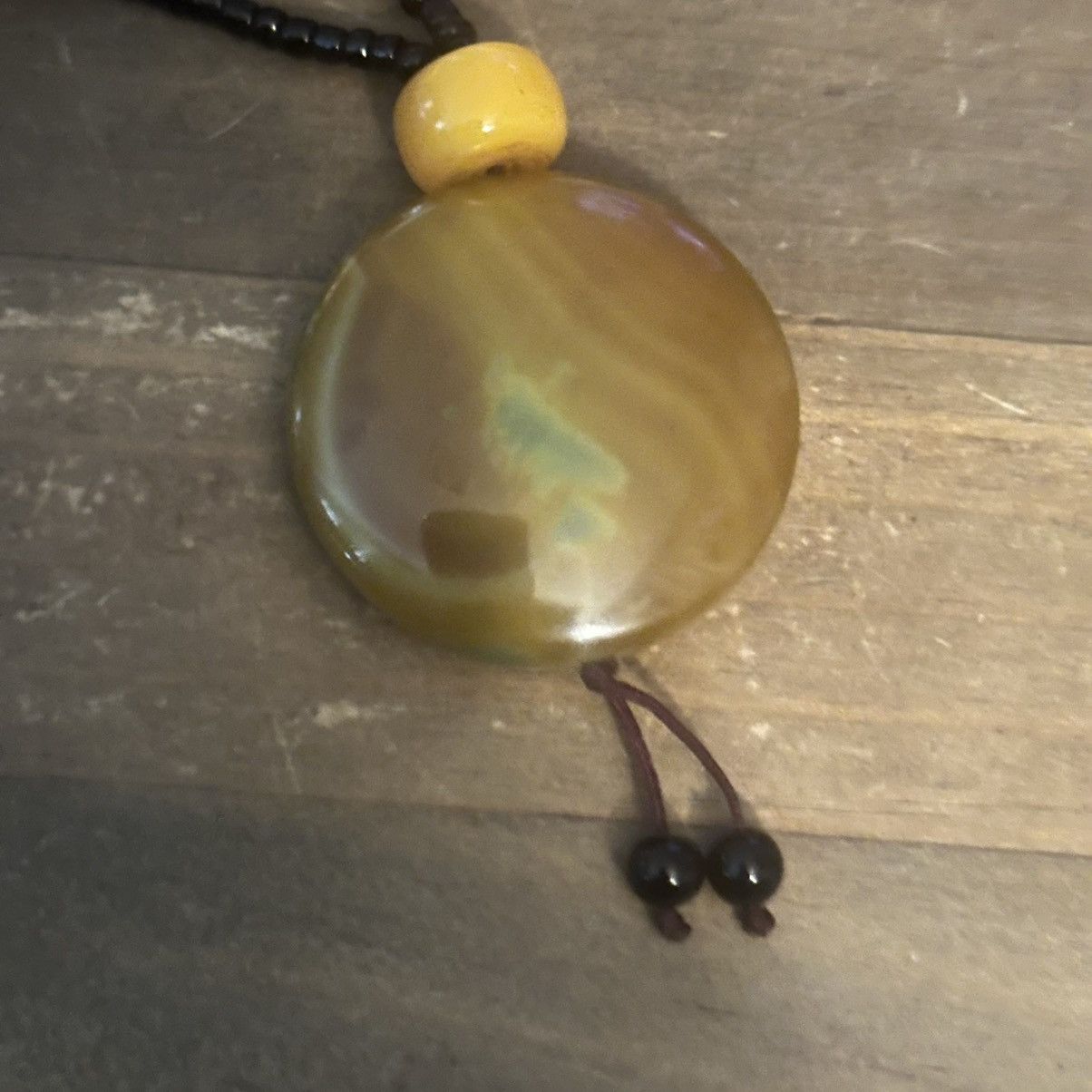 Vintage Vintage beaded Howlite and agate pendant necklace Size ONE SIZE - 5 Thumbnail